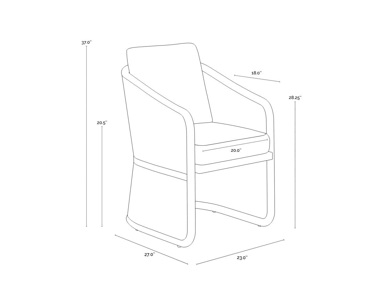 Sunpan Allariz Dining Armchair