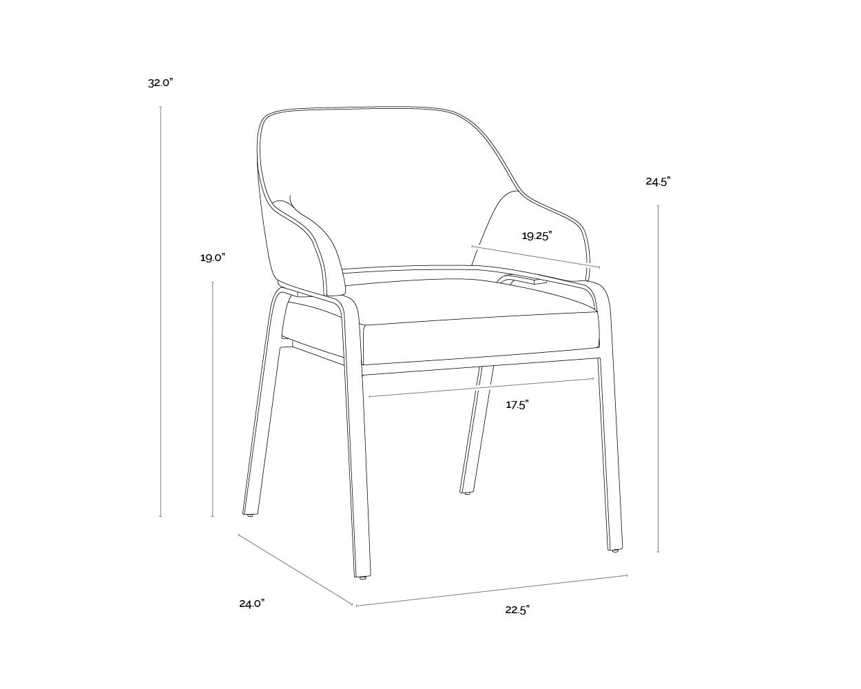 Sunpan Malachi Dining Armchair