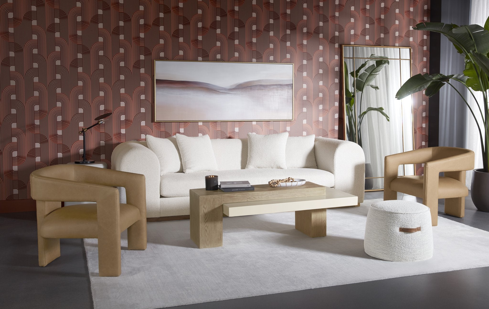 Sunpan Caspian Sofa Copenhagen White