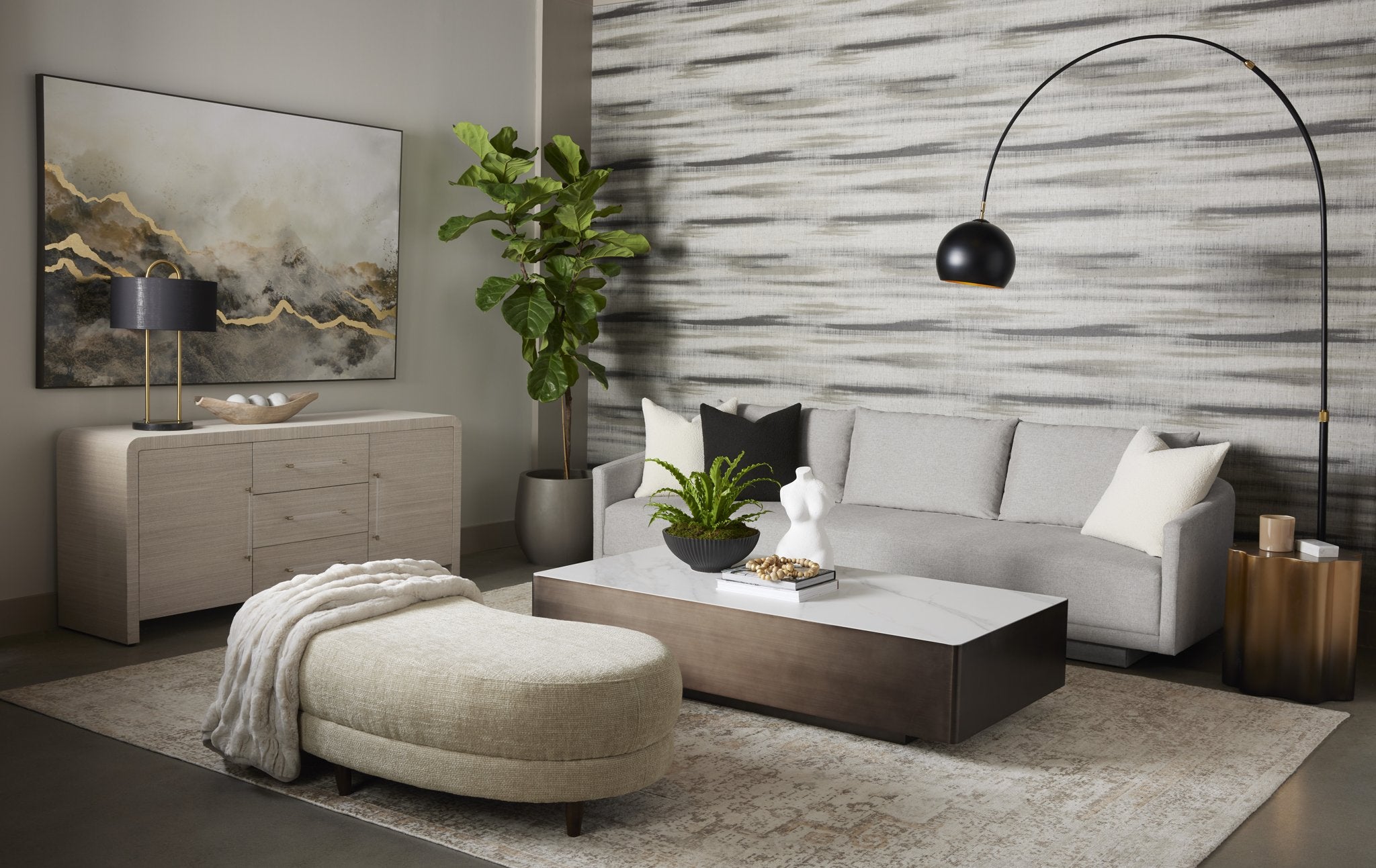 Sunpan Gannon Sofa Ernst Sandstone