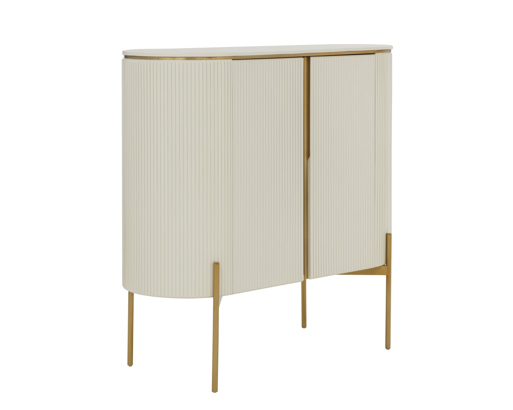 Sunpan Paloma Bar Cabinet High Gloss Cream