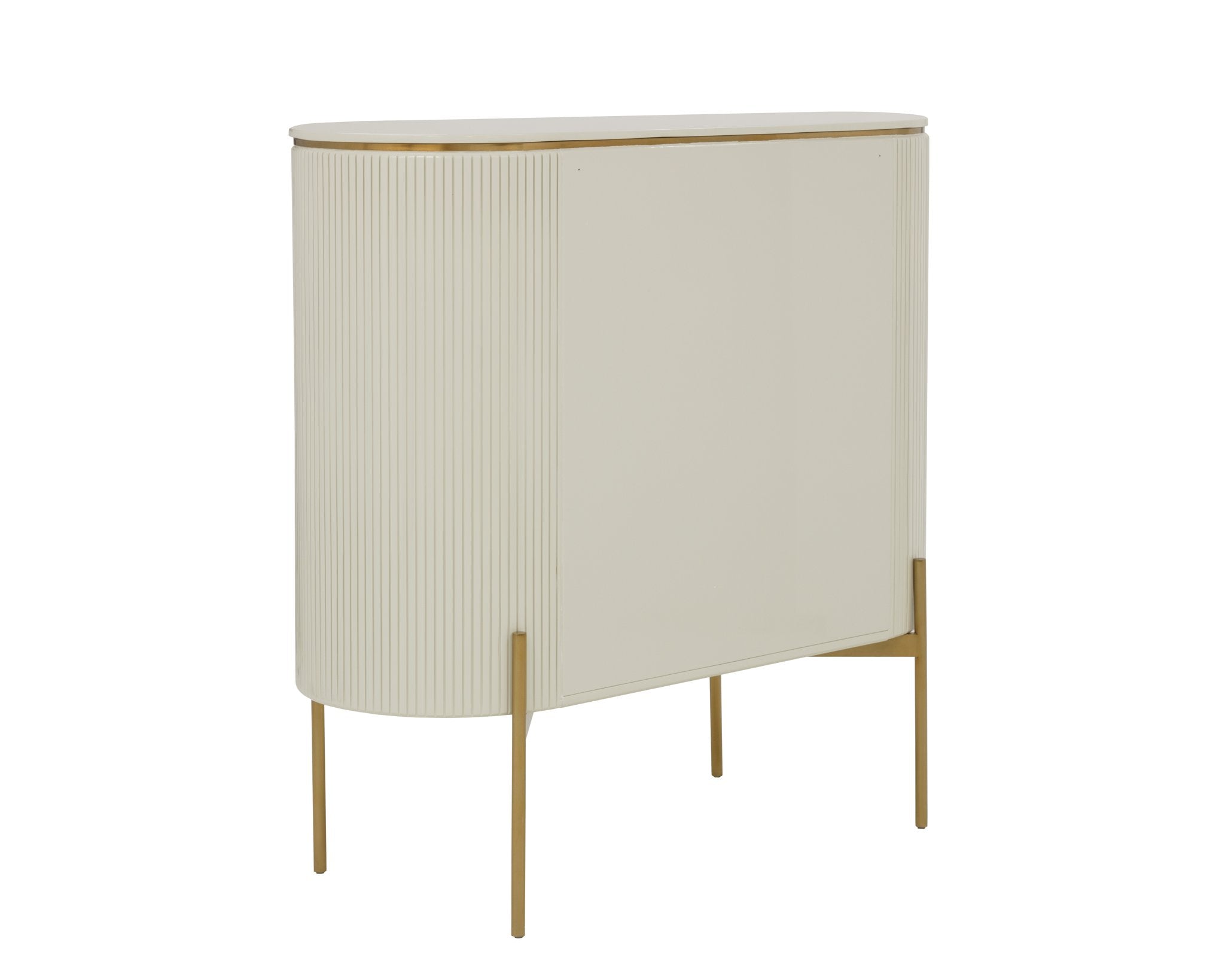 Sunpan Paloma Bar Cabinet High Gloss Cream