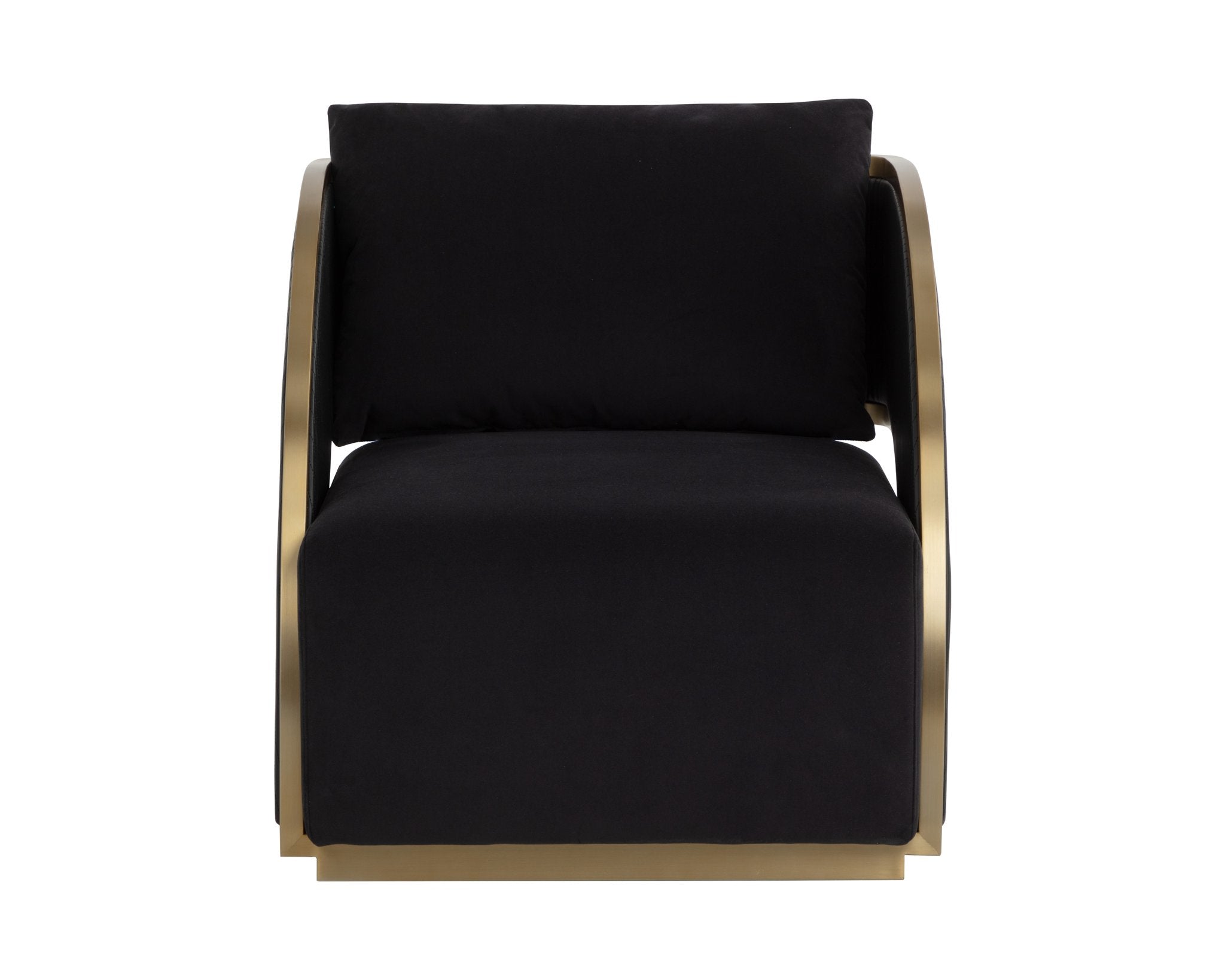 Sunpan Baz Swivel Lounge Chair Abbington Black / Napa Black