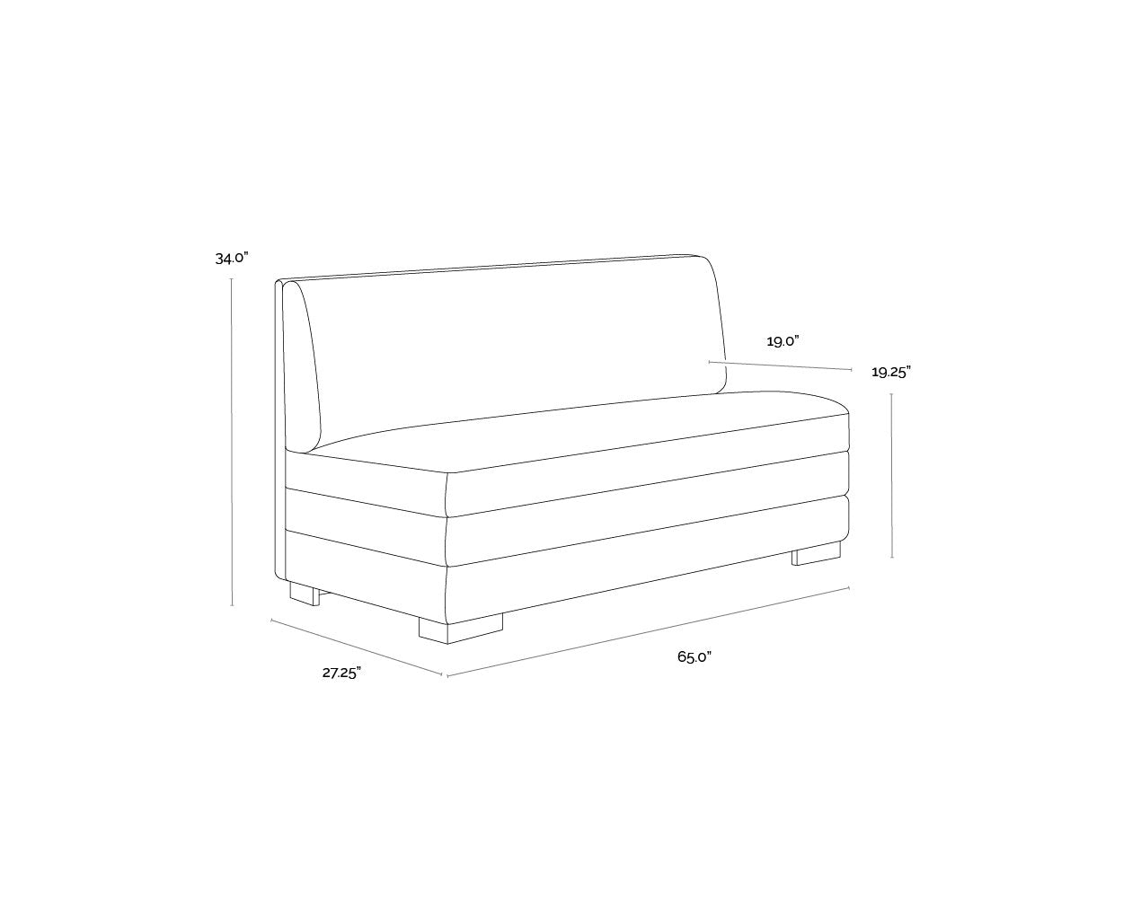 Sunpan Radcliff Banquette
