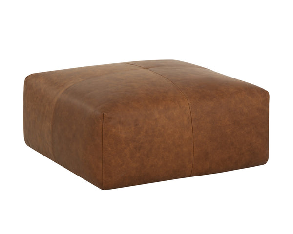 Sunpan Elio Ottoman Cognac Leather