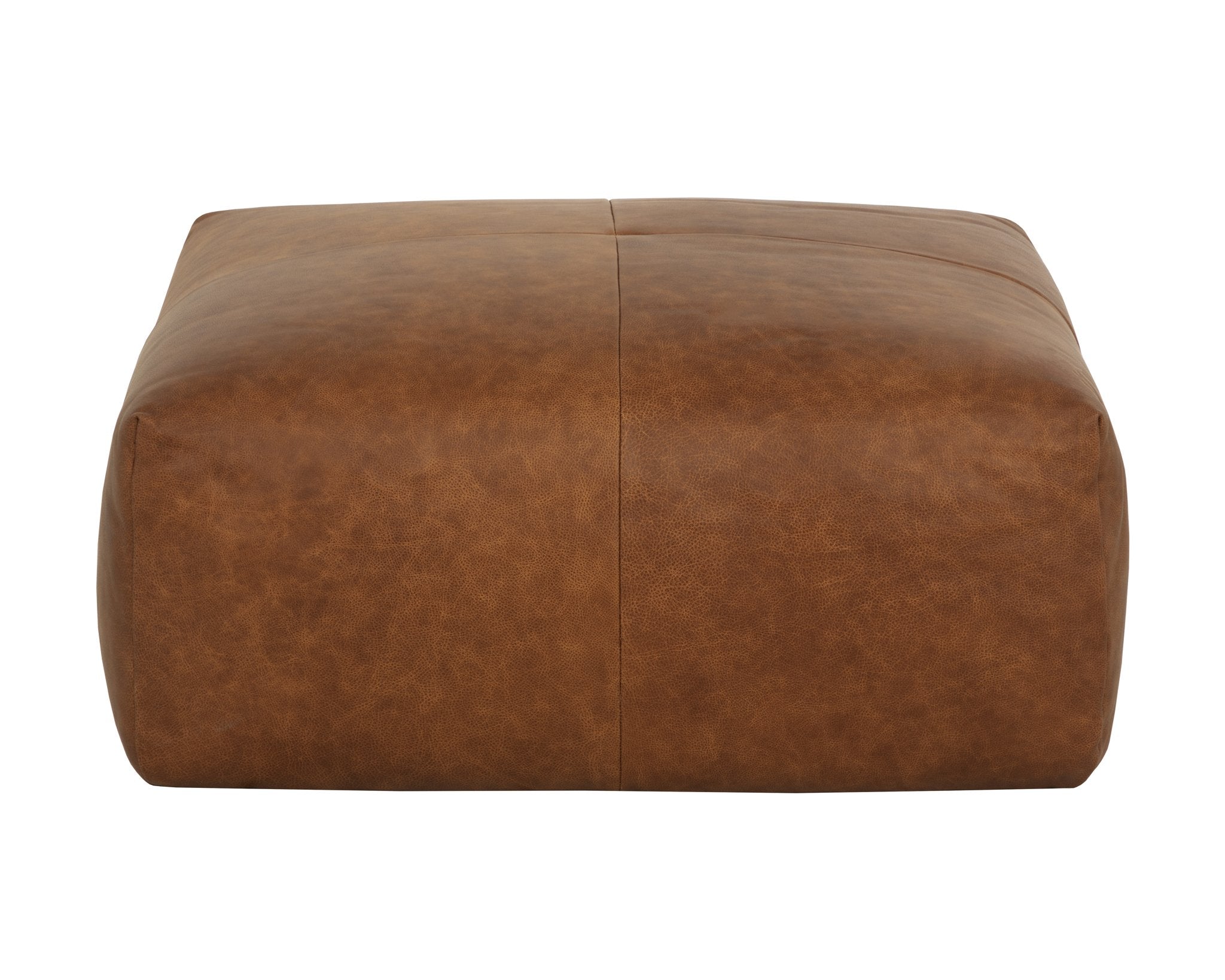 Sunpan Elio Ottoman Cognac Leather