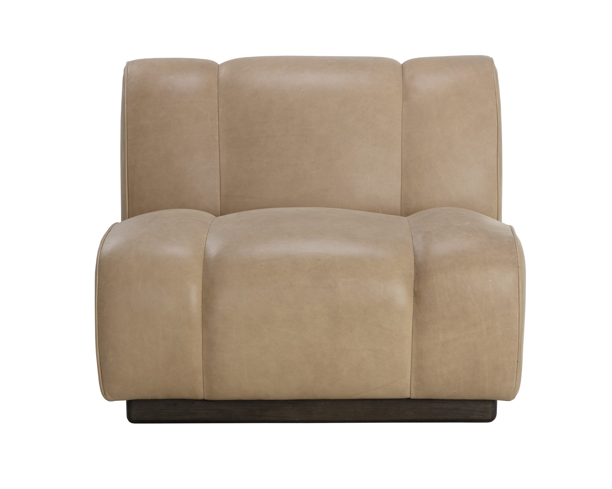 Sunpan Blaise Swivel Lounge Chair Sahara Sand Leather