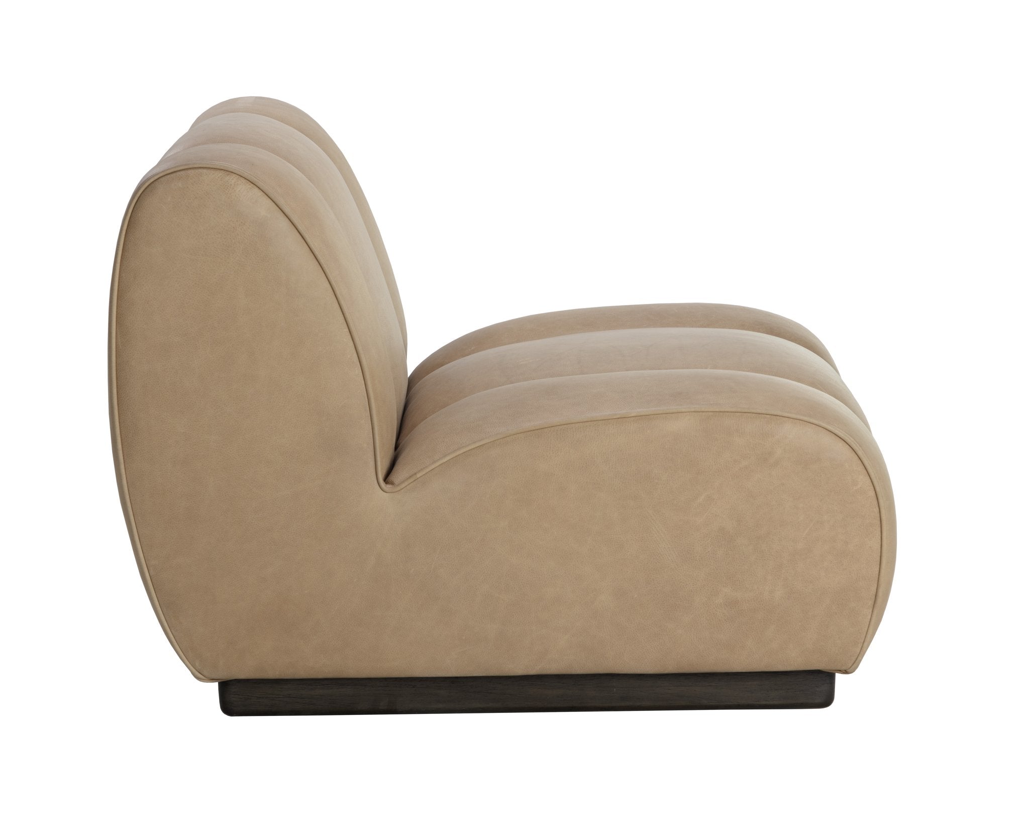Sunpan Blaise Swivel Lounge Chair Sahara Sand Leather