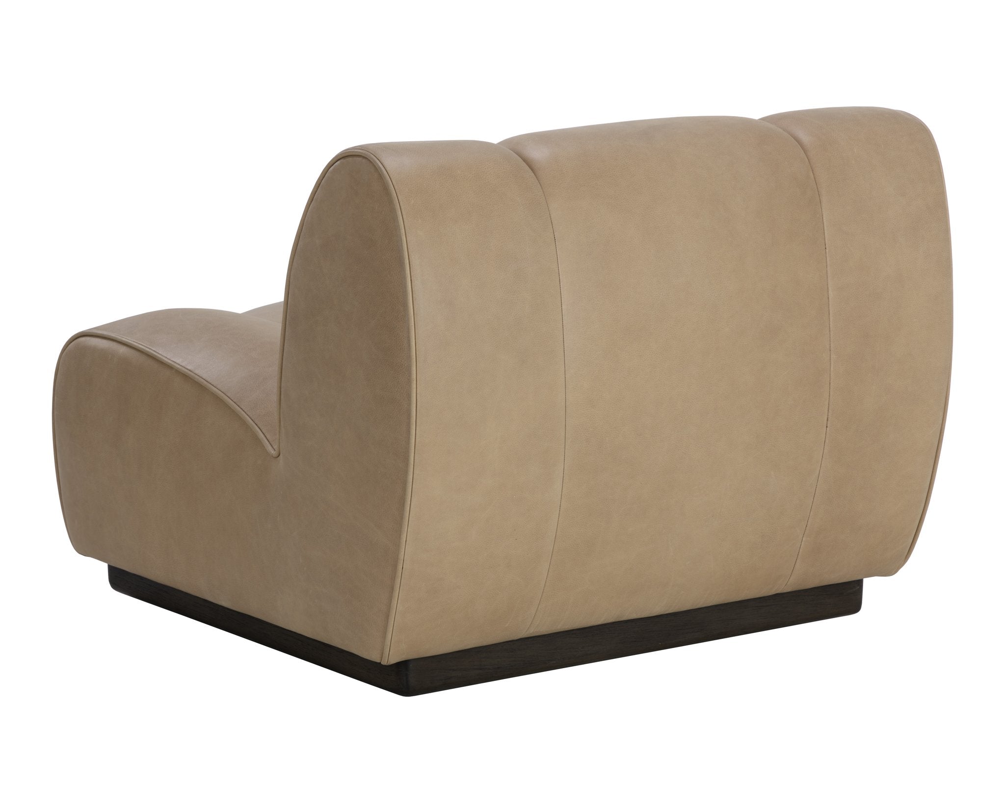 Sunpan Blaise Swivel Lounge Chair Sahara Sand Leather