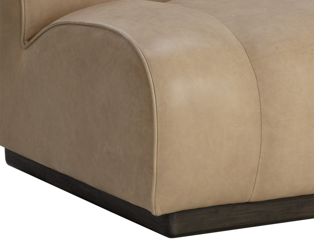 Sunpan Blaise Swivel Lounge Chair Sahara Sand Leather