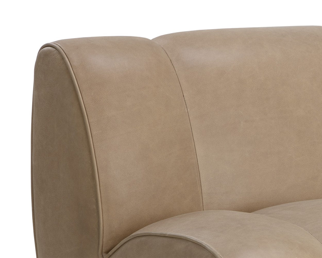 Sunpan Blaise Swivel Lounge Chair Sahara Sand Leather