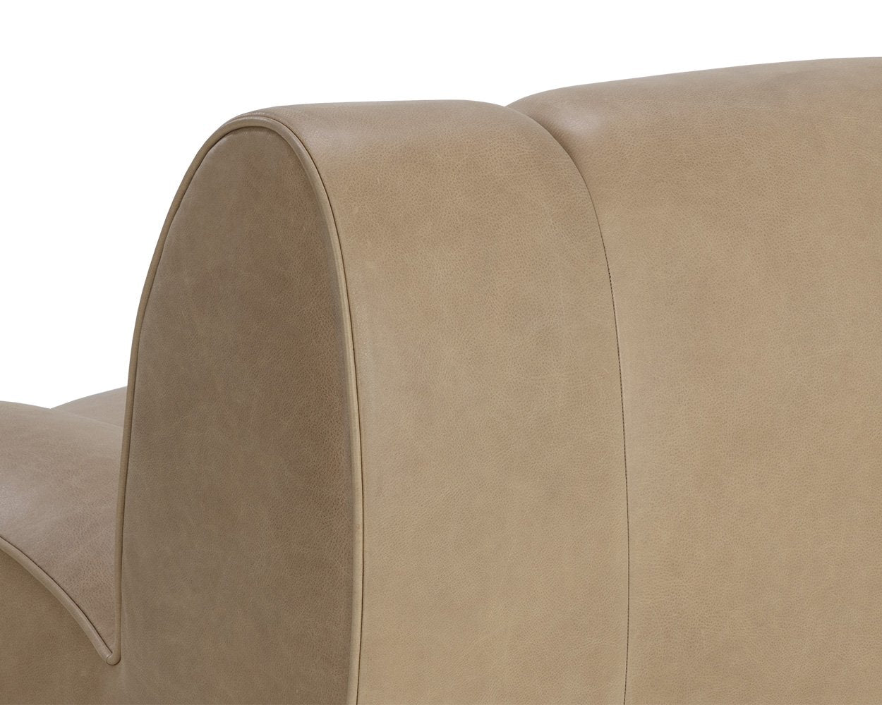 Sunpan Blaise Swivel Lounge Chair Sahara Sand Leather