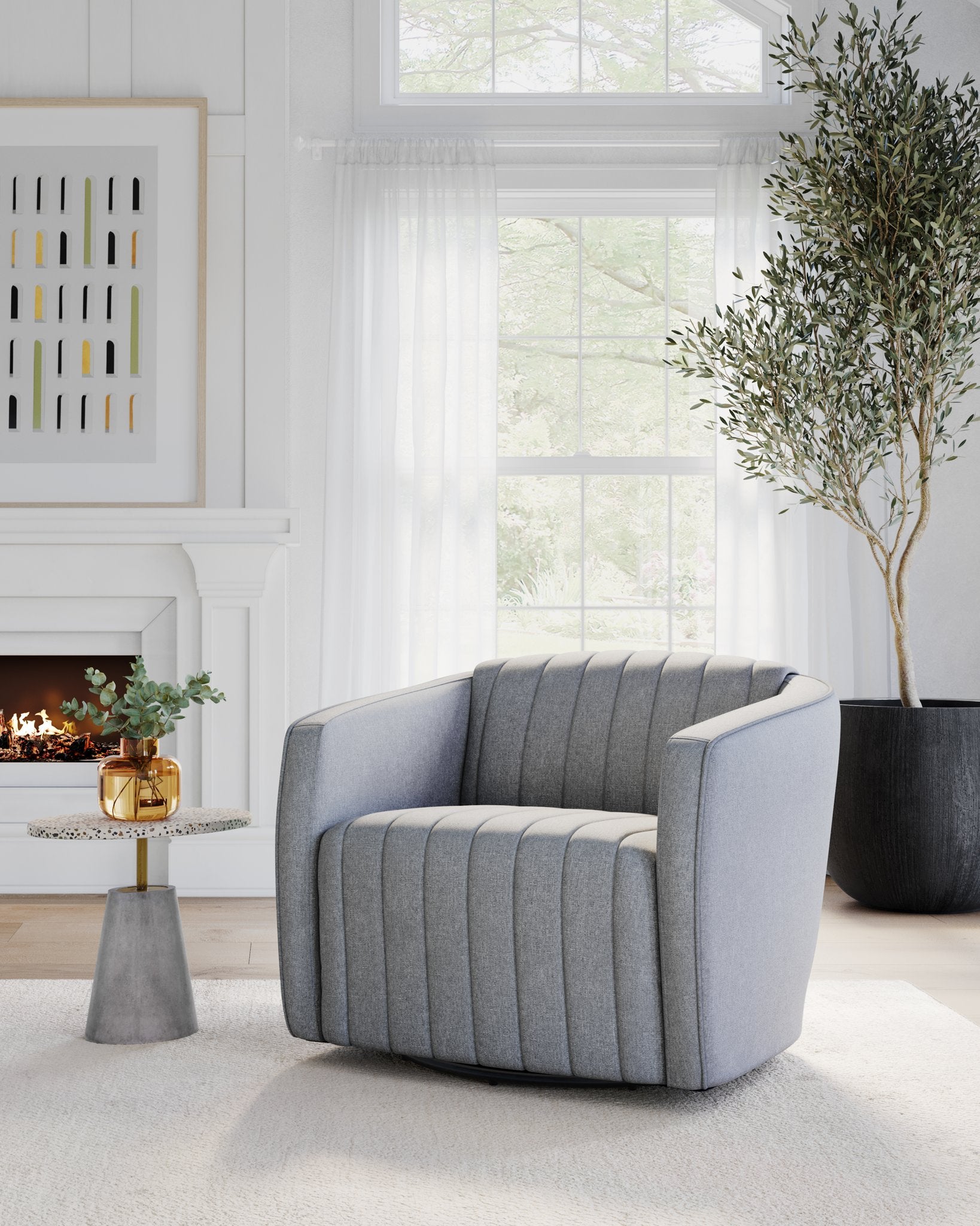 Sunpan Garrison Swivel Lounge Chair