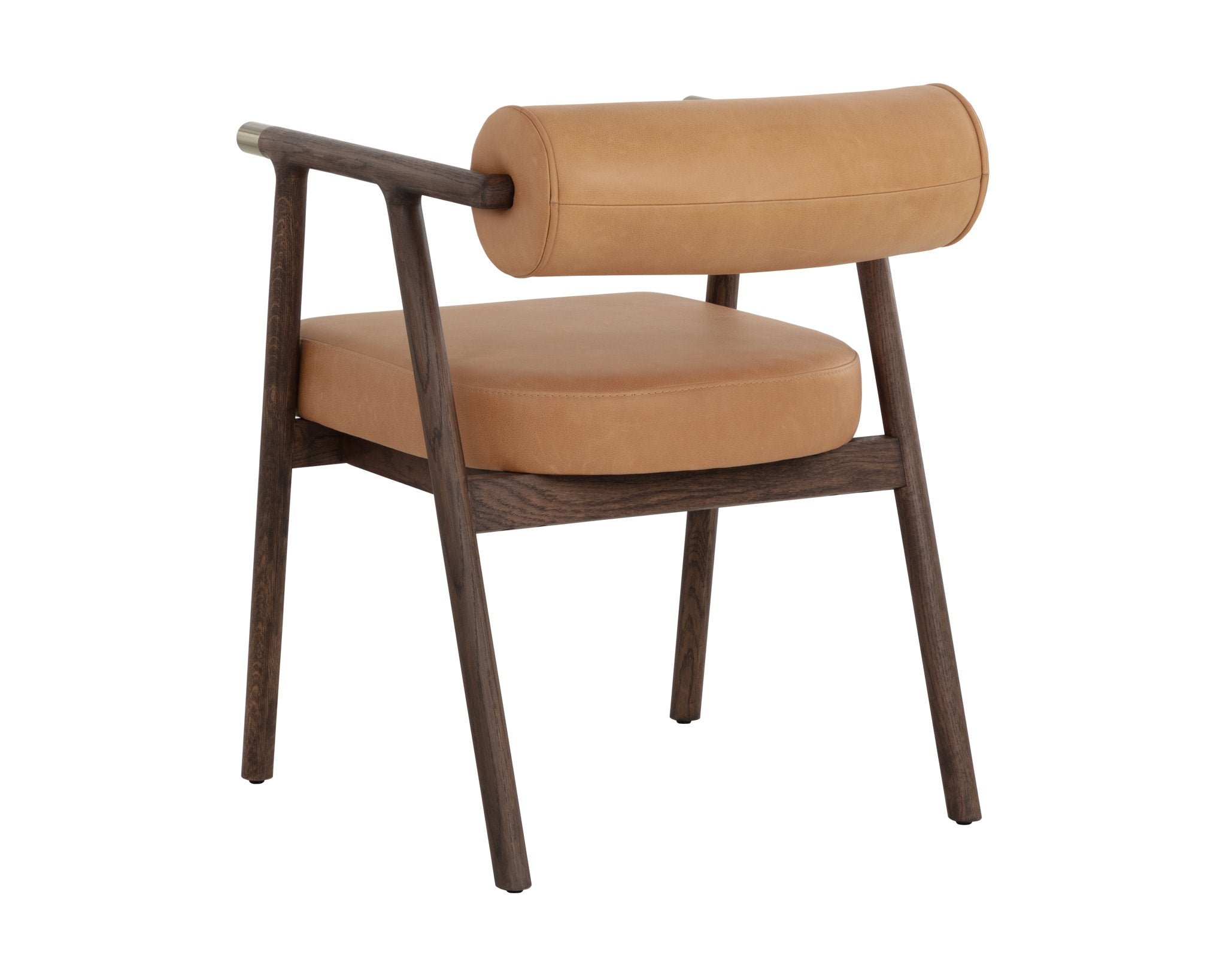 Sunpan Sova Dining Armchair Antique Brown Sahara Camel Leather