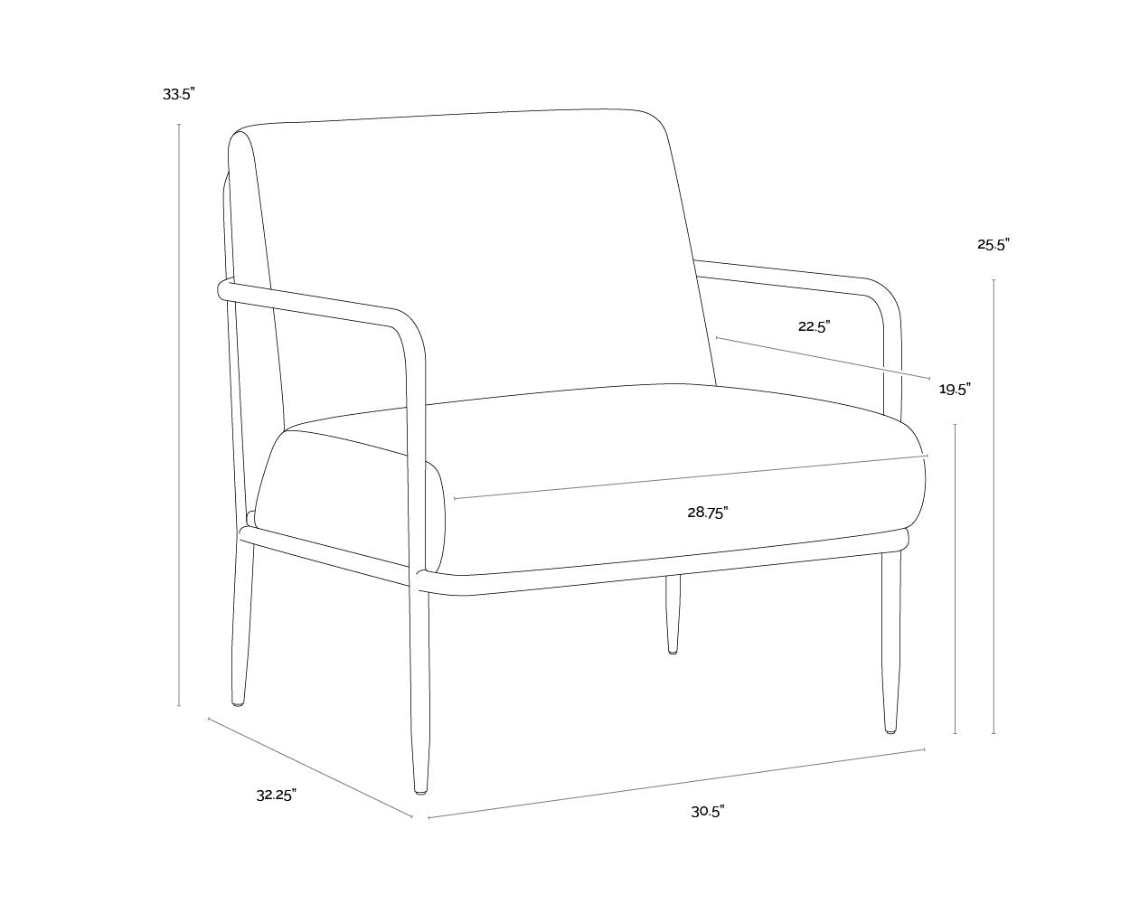 Sunpan Lathan Lounge Chair