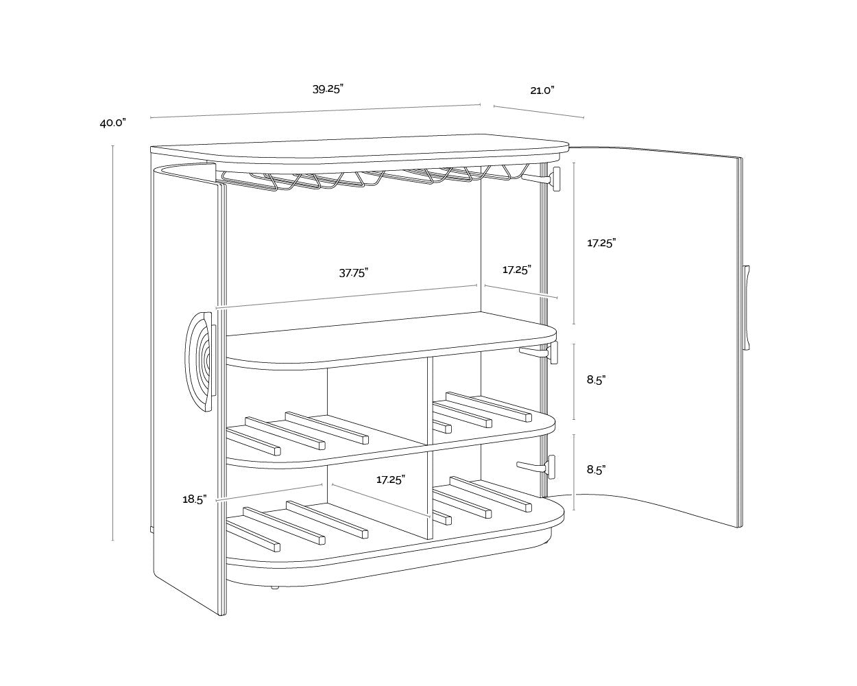 Sunpan Dresden Bar Cabinet