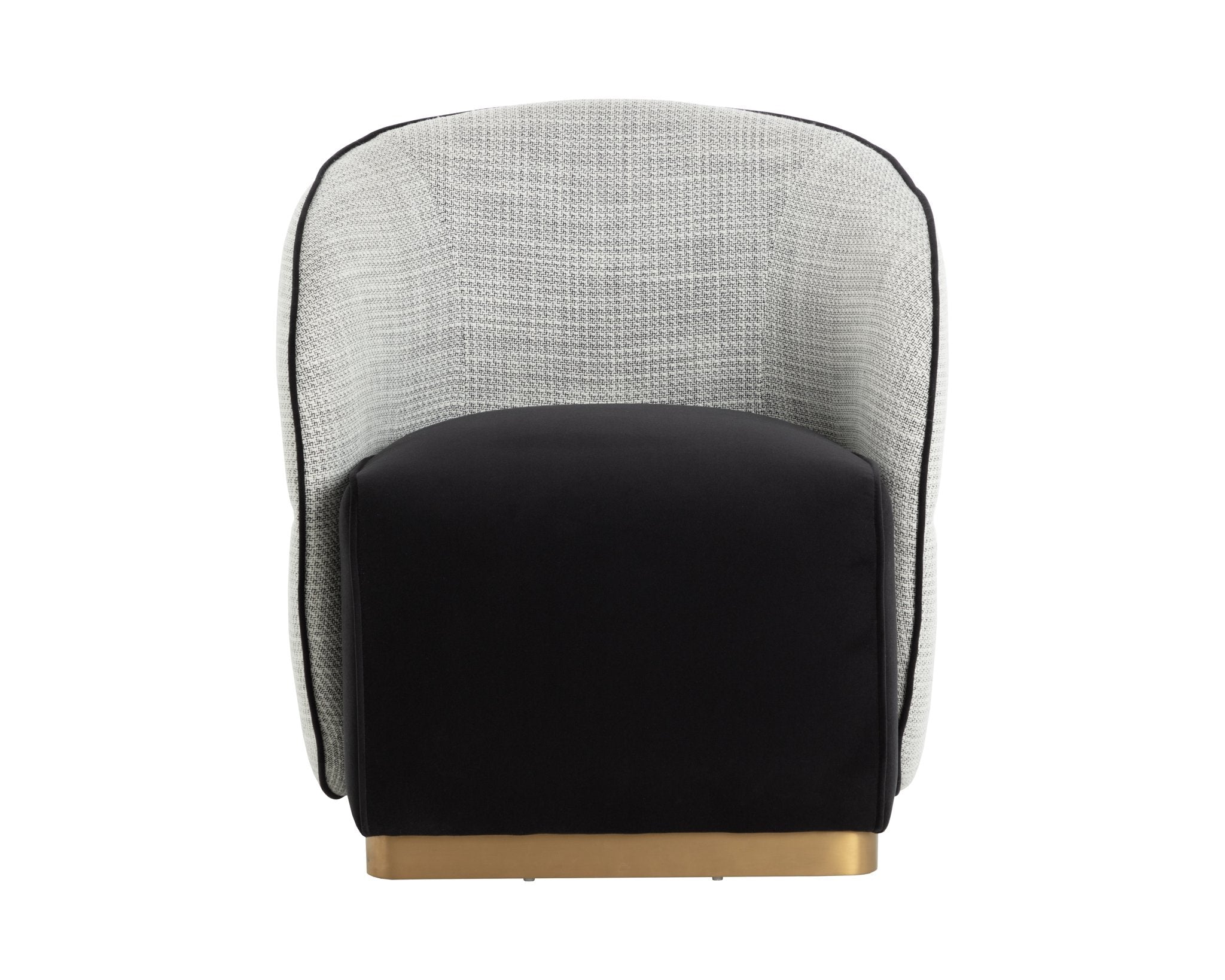 Sunpan Fatina Lounge Chair Abbington Black / Vera White Pepper