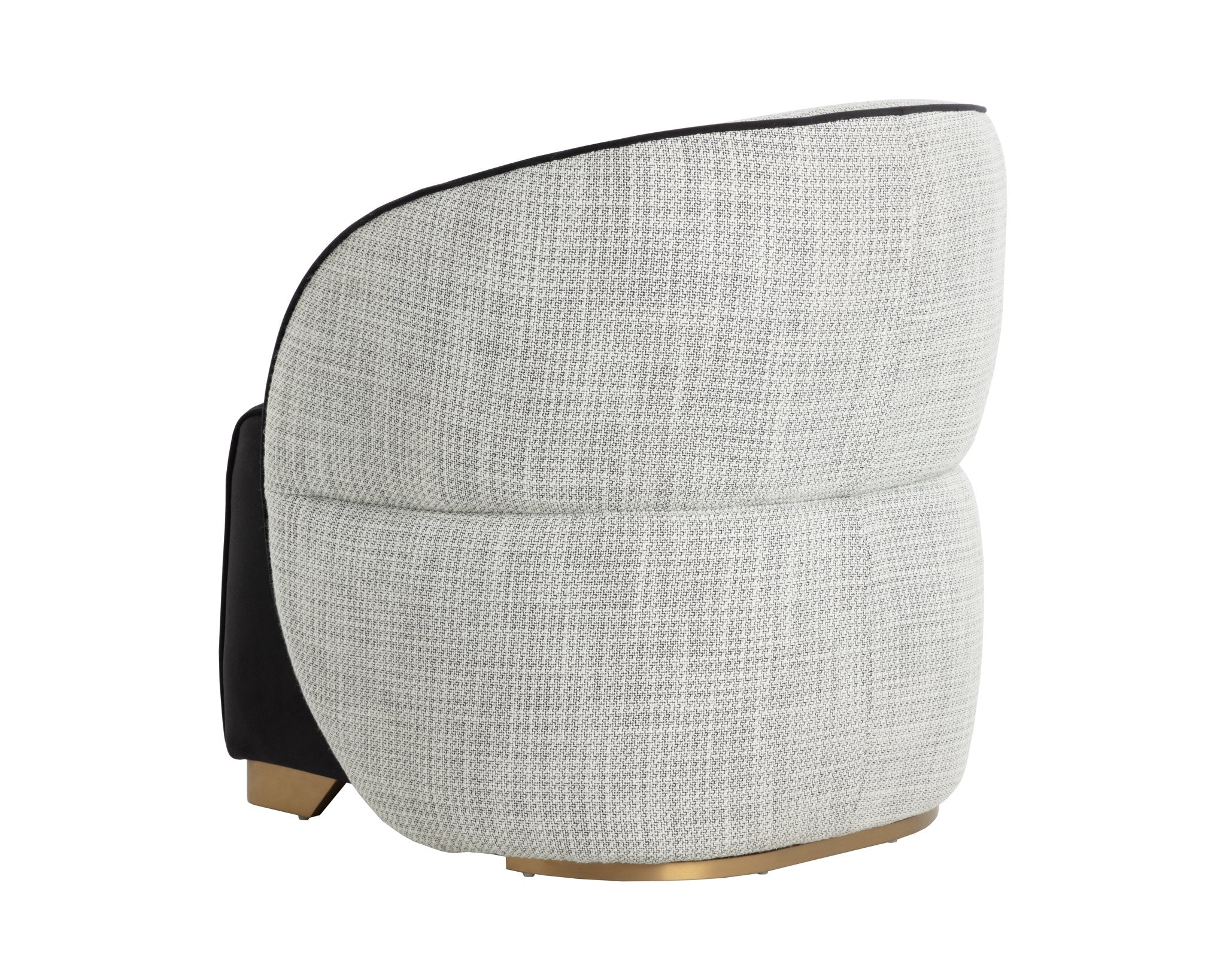 Sunpan Fatina Lounge Chair Abbington Black / Vera White Pepper