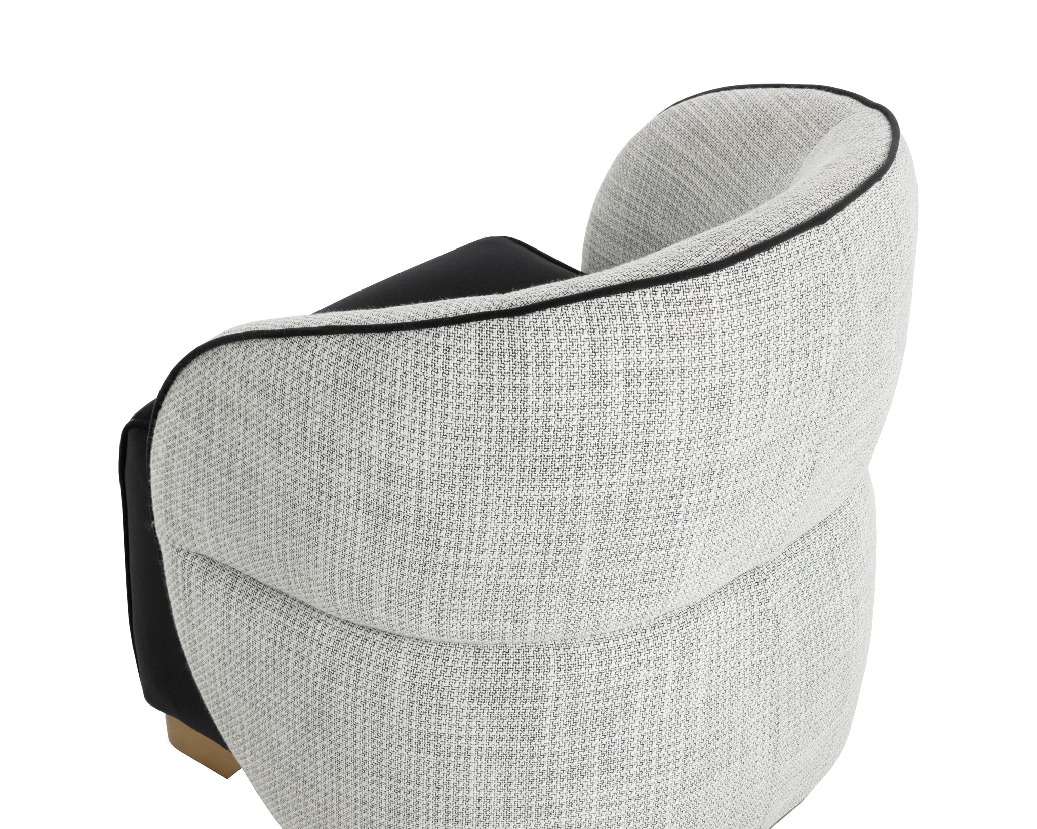 Sunpan Fatina Lounge Chair Abbington Black / Vera White Pepper