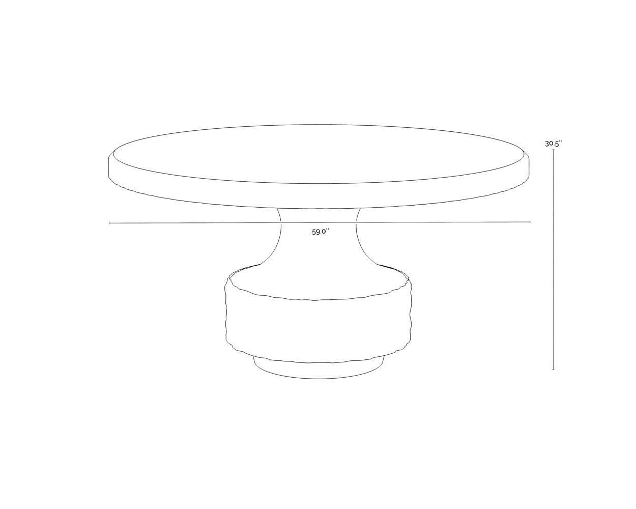 Sunpan Mersin Dining Table 59"