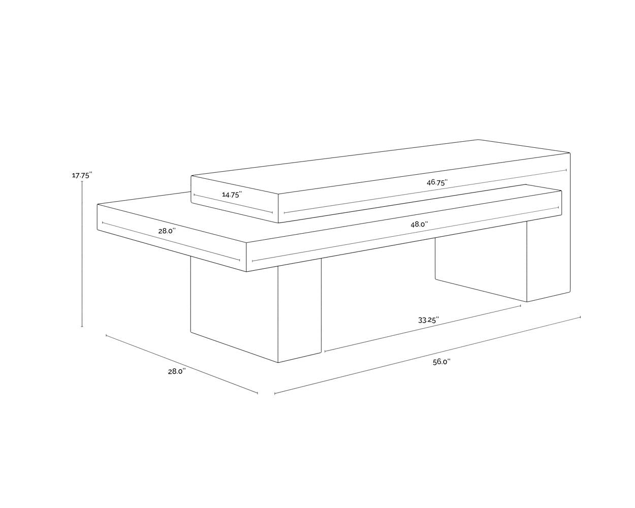 Sunpan Herriot Coffee Table