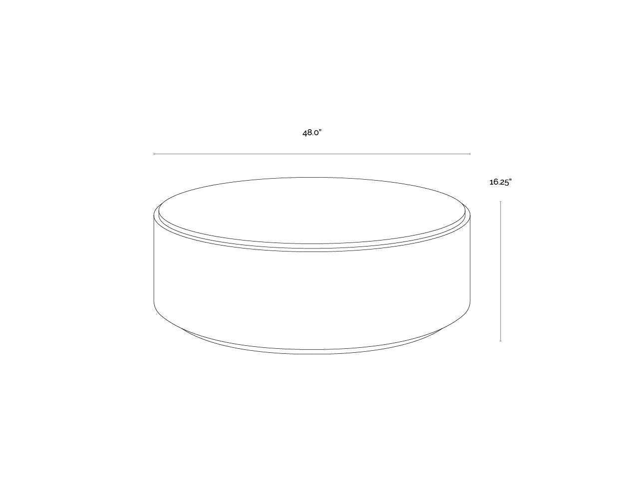Sunpan Oberon Coffee Table Small