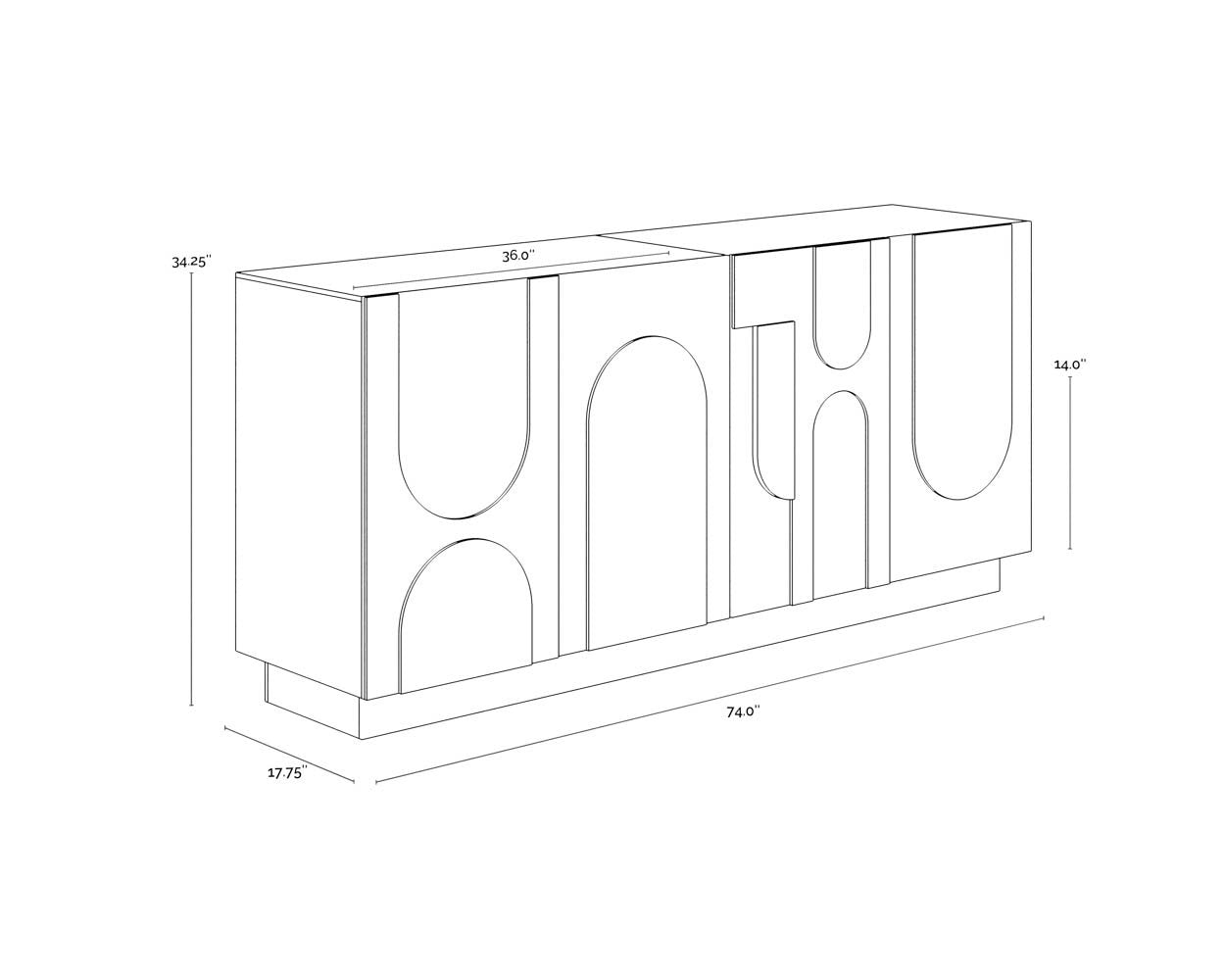 Sunpan Cove Sideboard