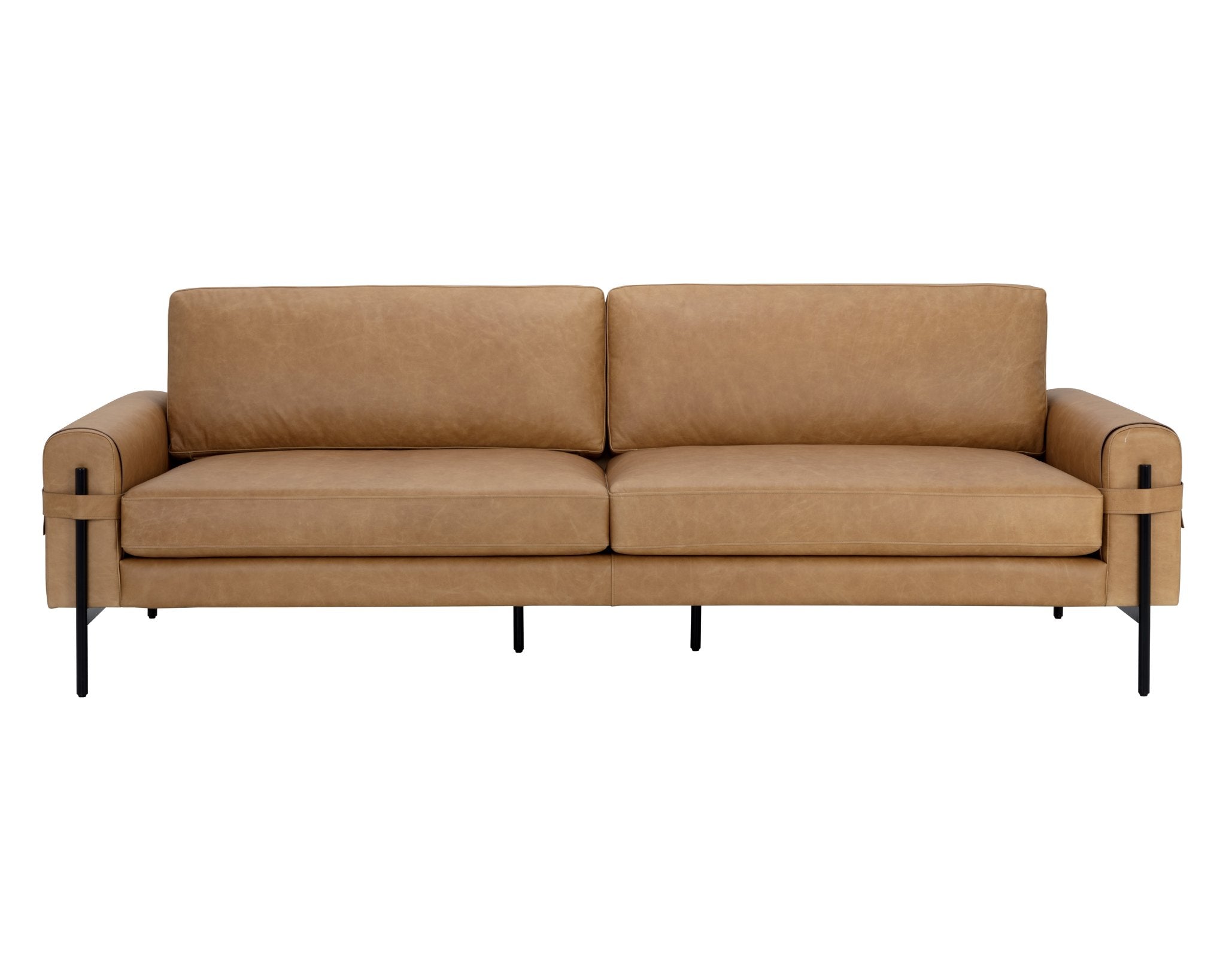 Sunpan Camus Sofa Ludlow Sesame Leather