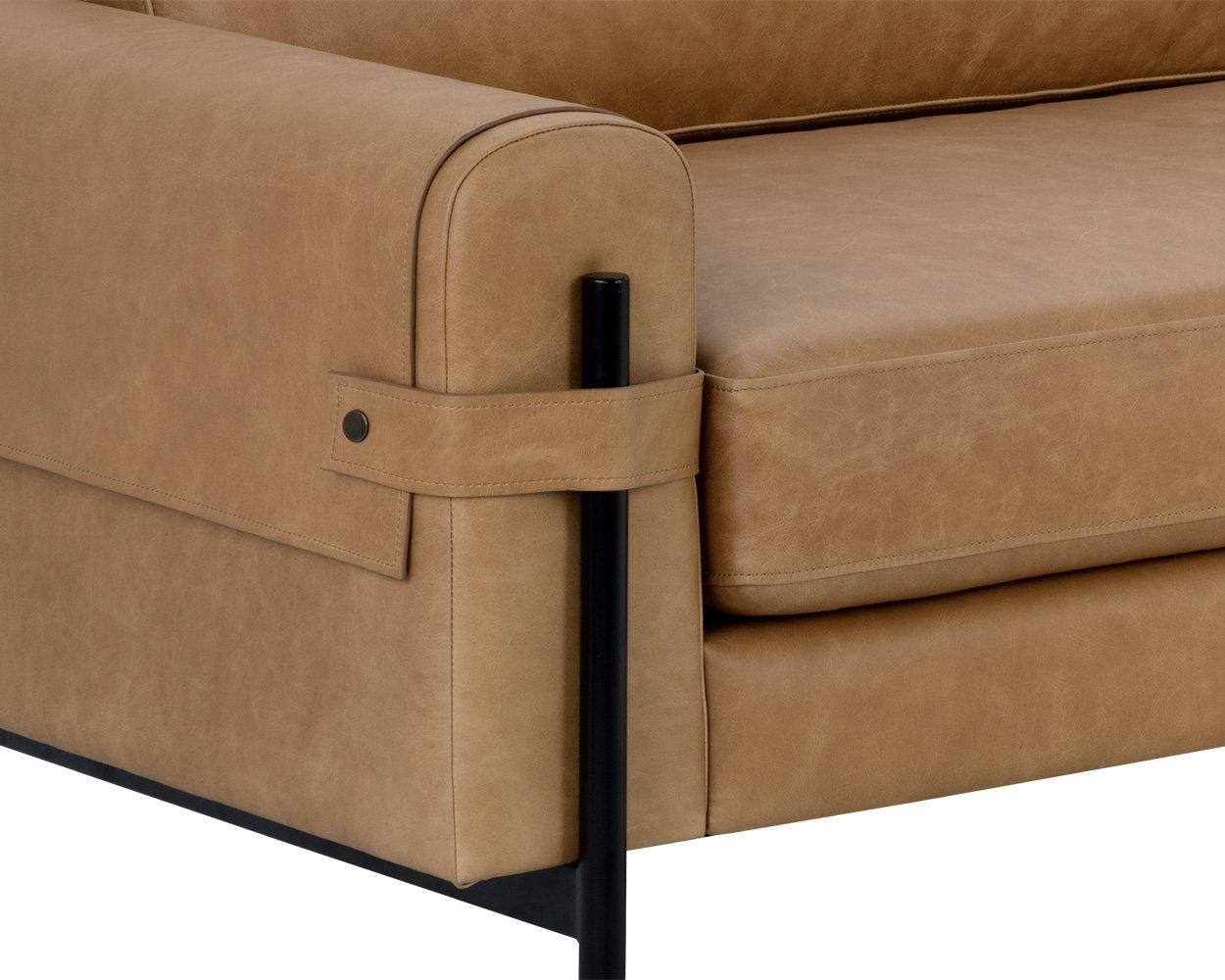 Sunpan Camus Sofa Ludlow Sesame Leather