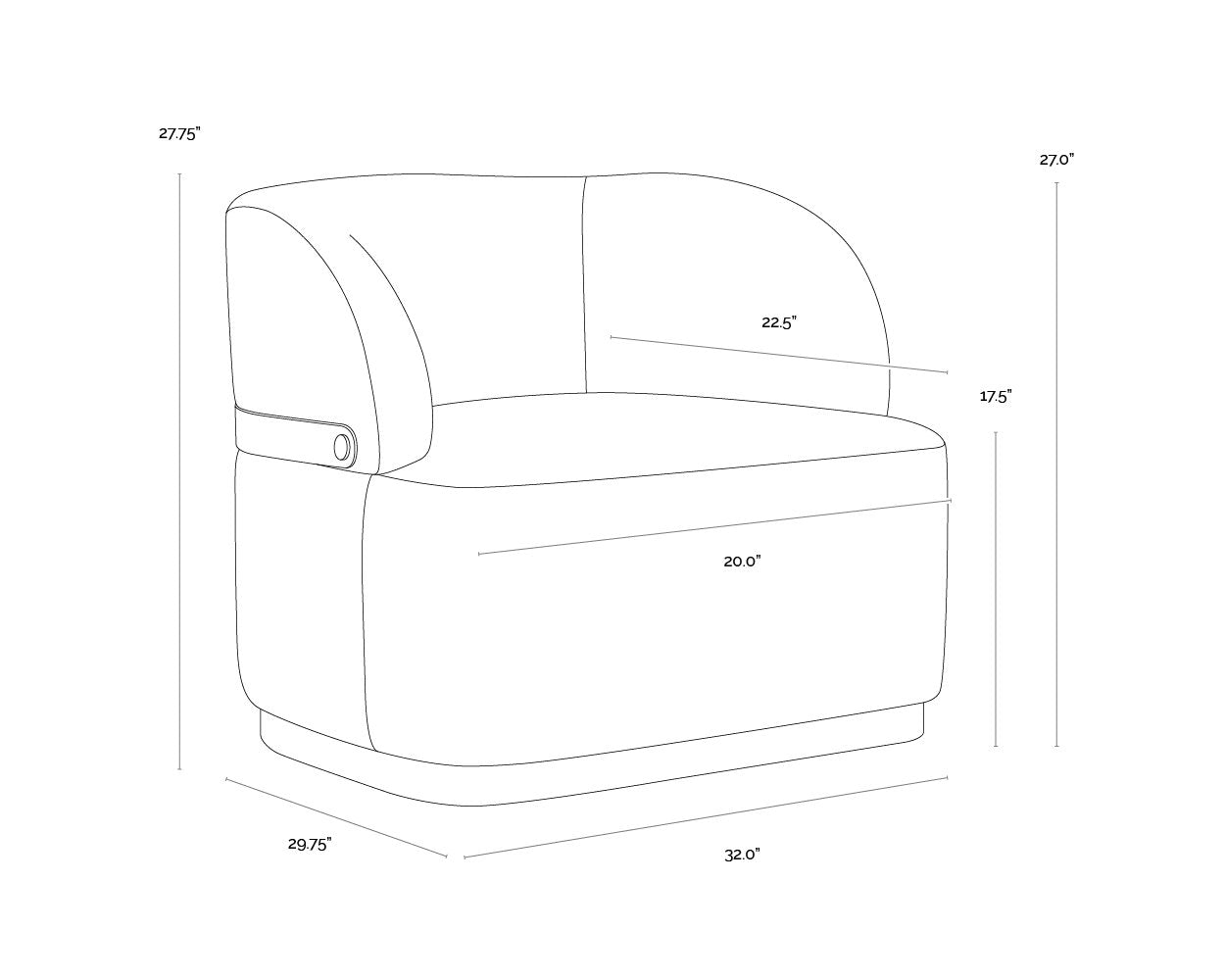Sunpan Brinda Swivel Lounge Chair
