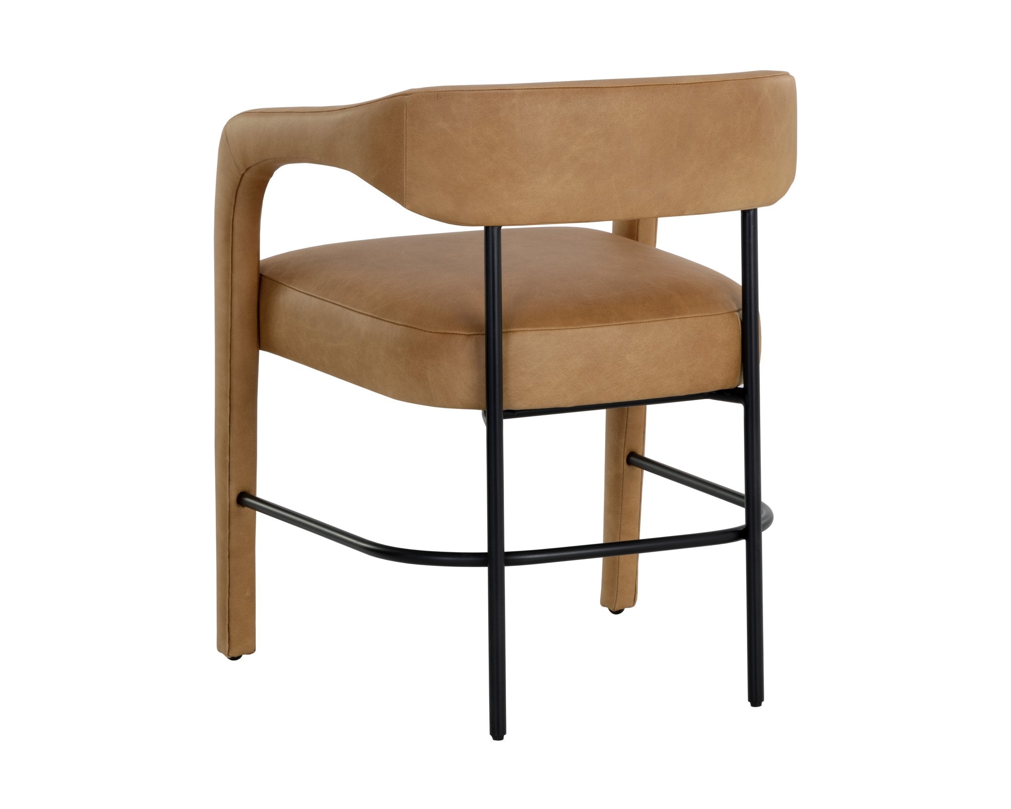 Sunpan Mavia Dining Armchair Ludlow Sesame Leather