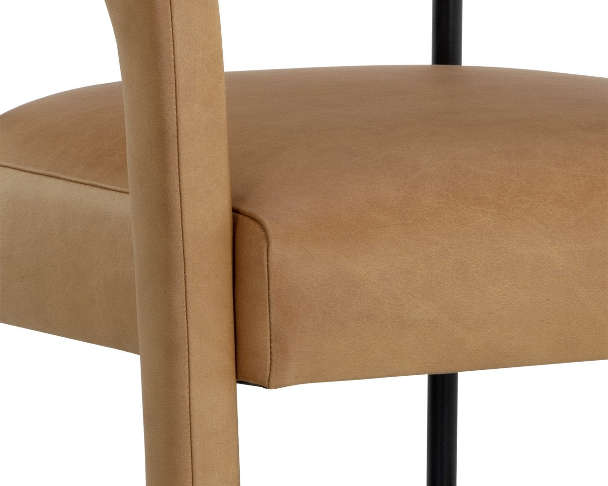 Sunpan Mavia Dining Armchair Ludlow Sesame Leather