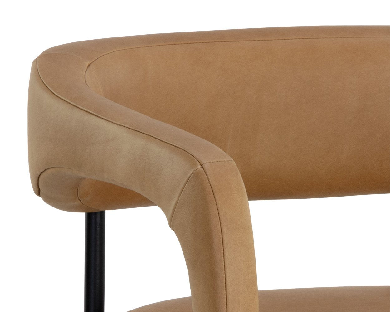 Sunpan Mavia Dining Armchair Ludlow Sesame Leather