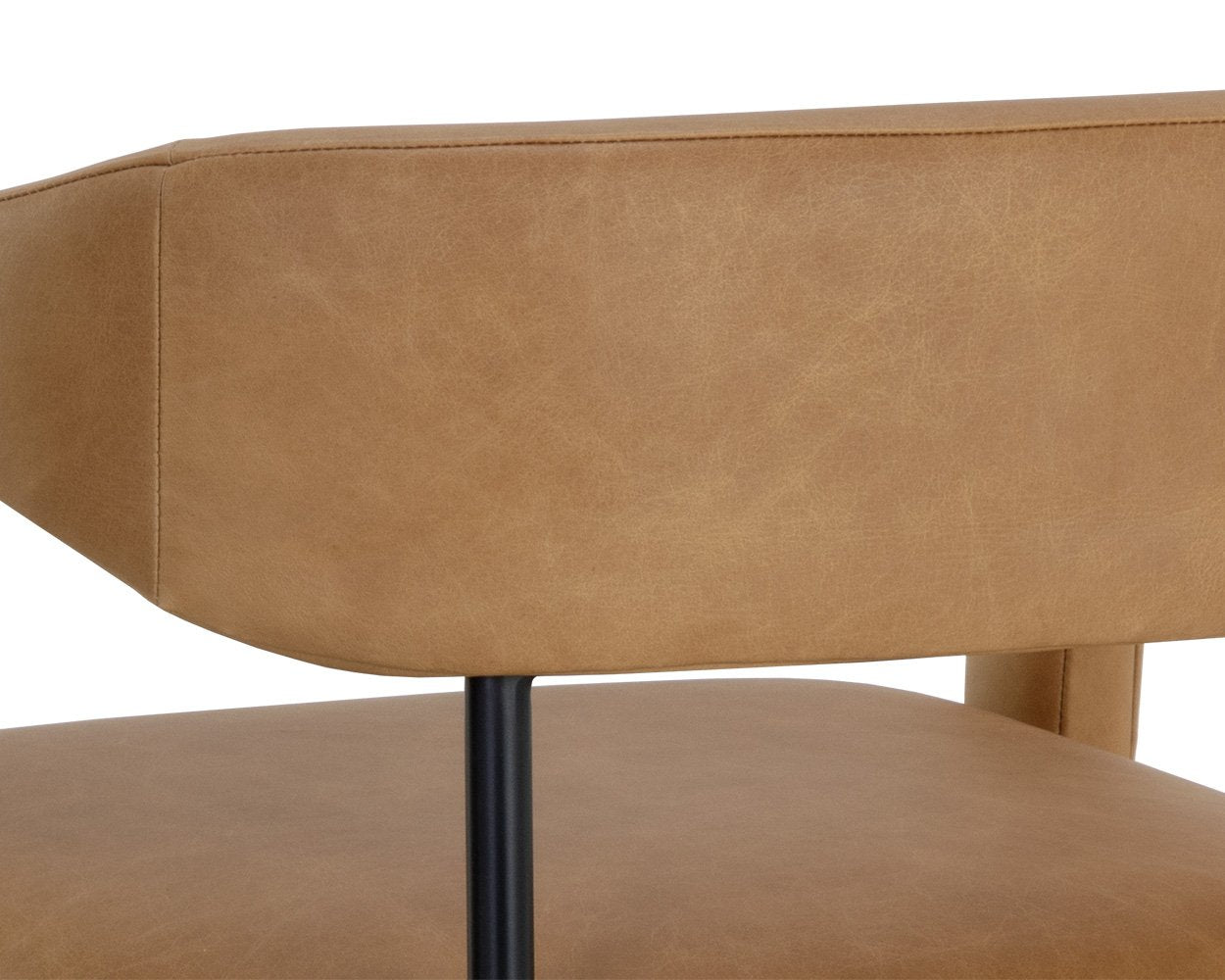 Sunpan Mavia Dining Armchair Ludlow Sesame Leather
