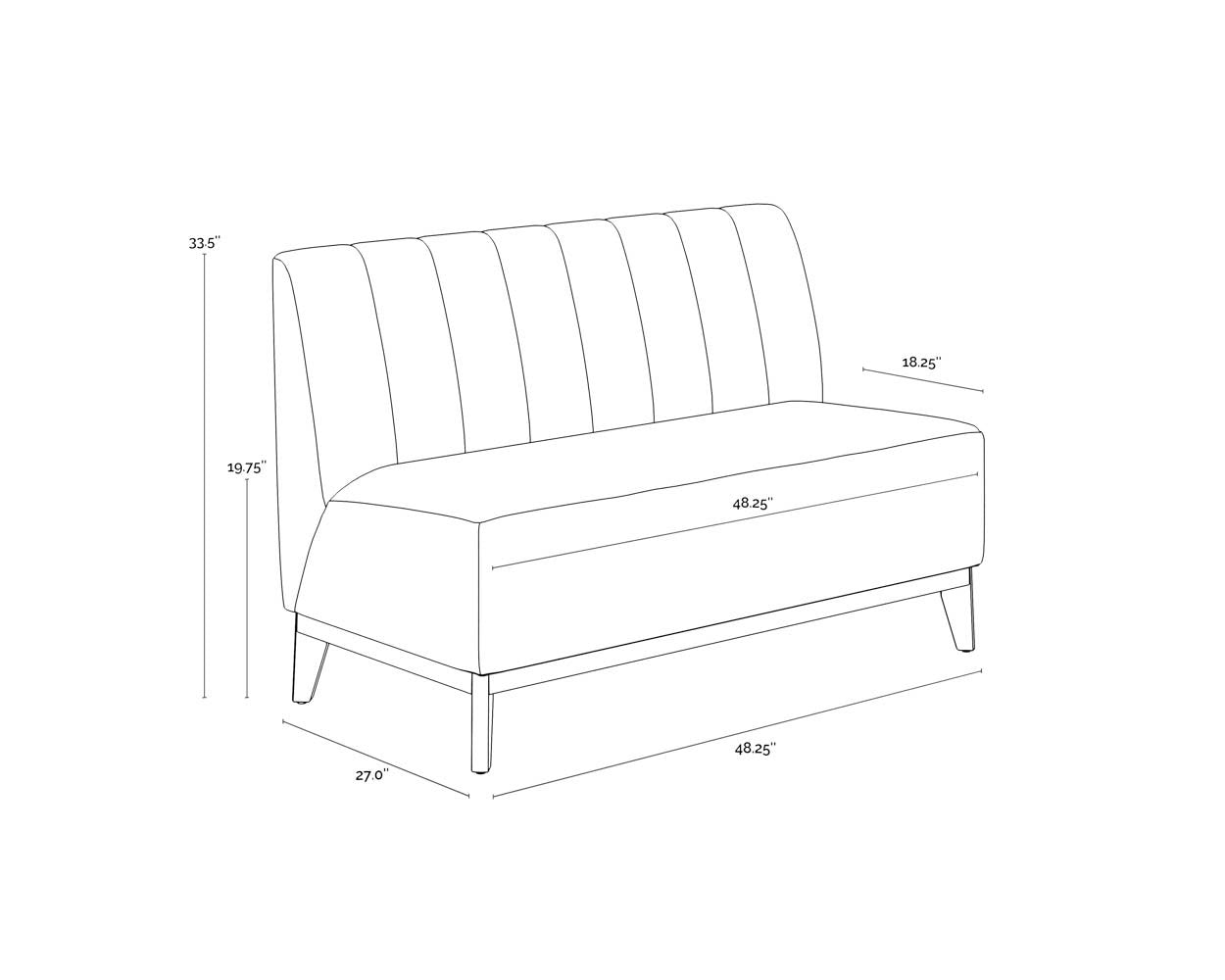 Sunpan Kosovo Banquette