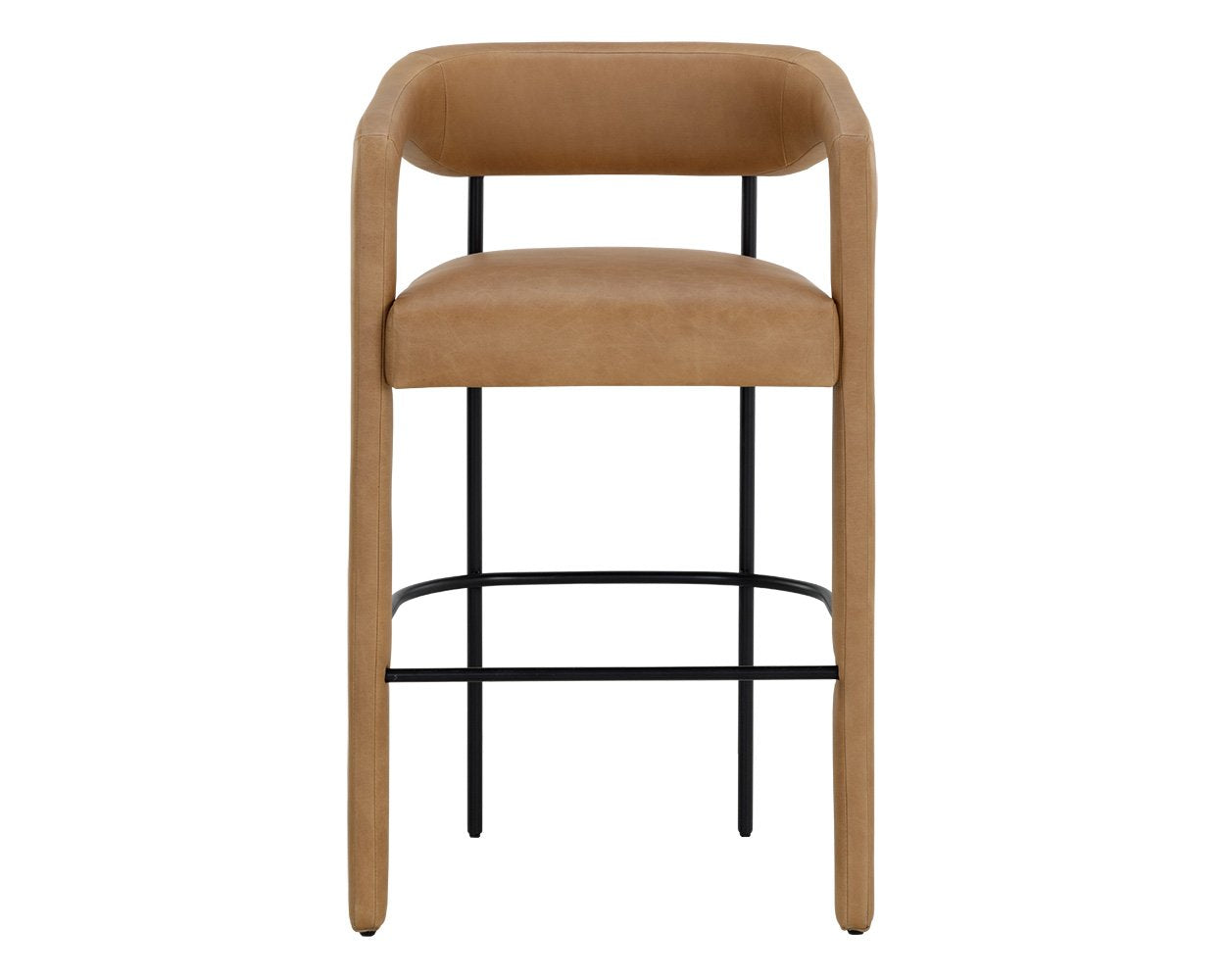 Sunpan Mavia Barstool Ludlow Sesame Leather