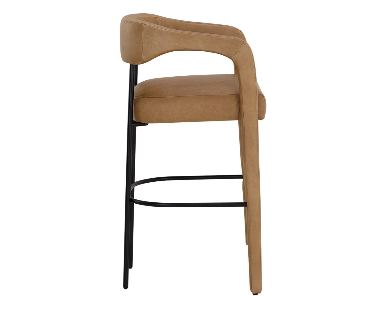 Sunpan Mavia Barstool Ludlow Sesame Leather