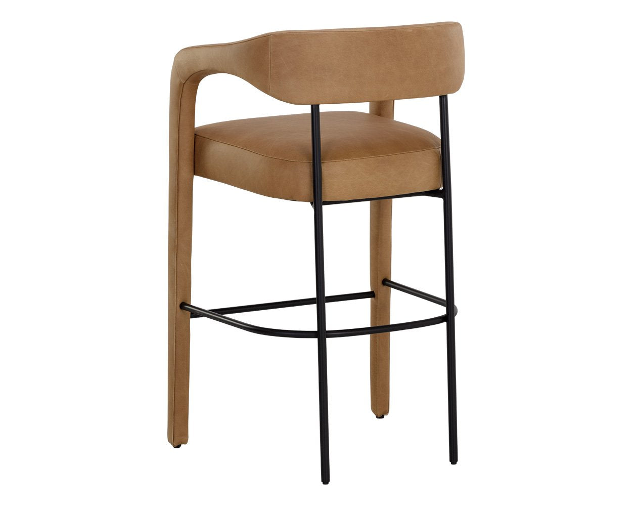 Sunpan Mavia Barstool Ludlow Sesame Leather
