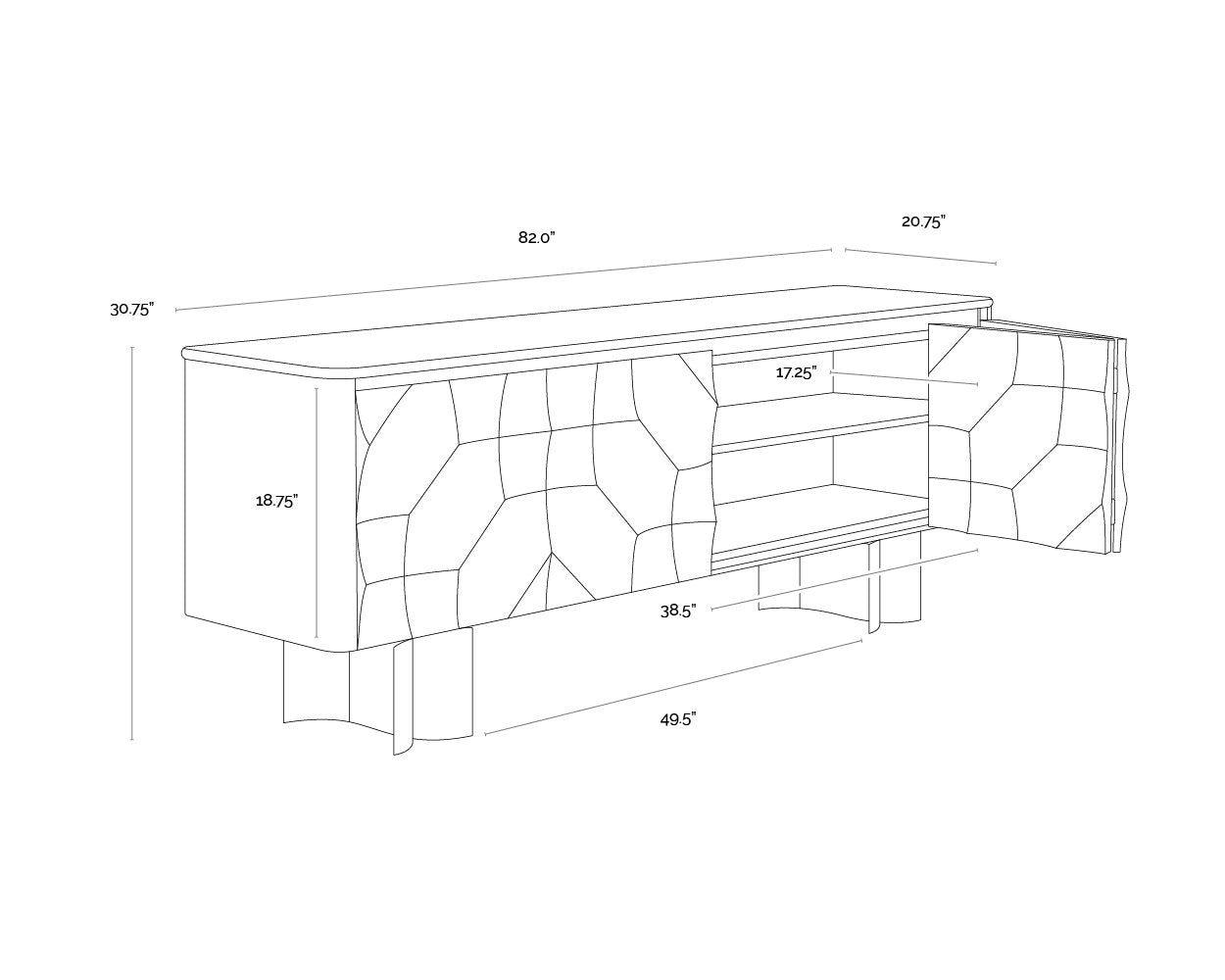 Sunpan Lautrec Sideboard