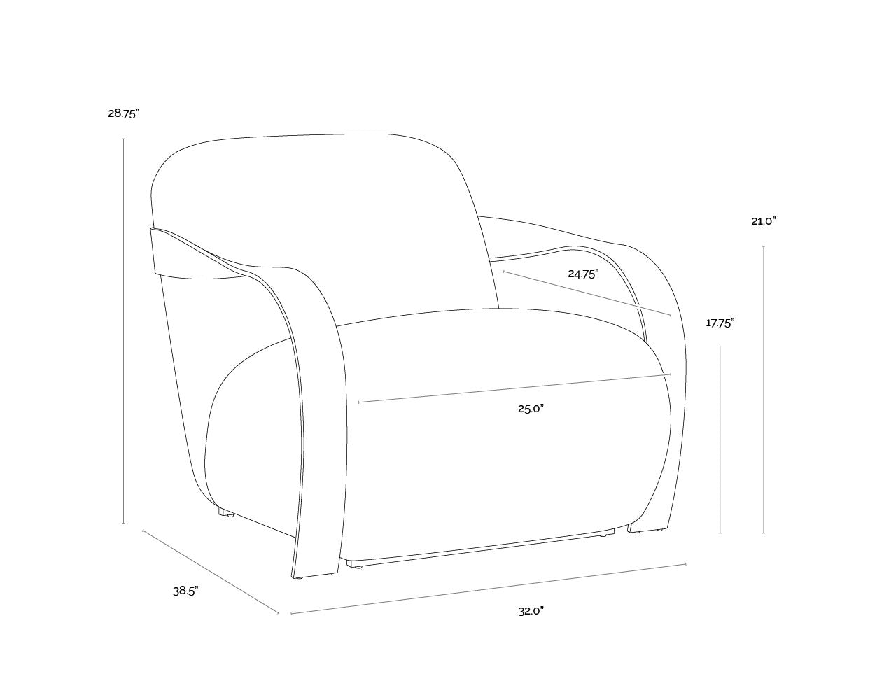 Sunpan Sonesta Lounge Chair