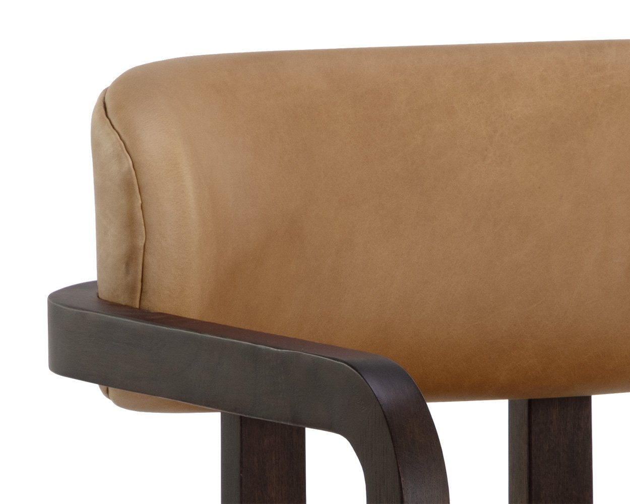 Sunpan Madrone Dining Armchair Brown Ludlow Sesame Leather