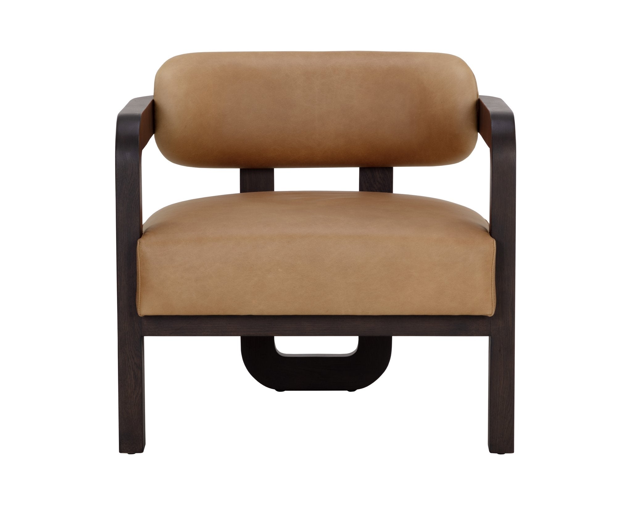 Sunpan Madrone Lounge Chair Brown Ludlow Sesame Leather