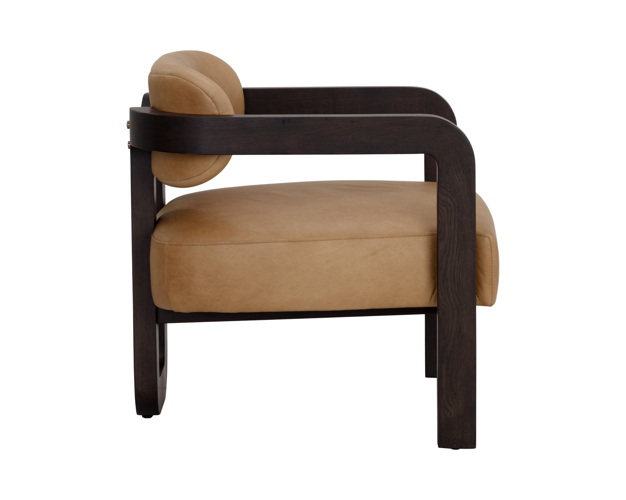Sunpan Madrone Lounge Chair Brown Ludlow Sesame Leather