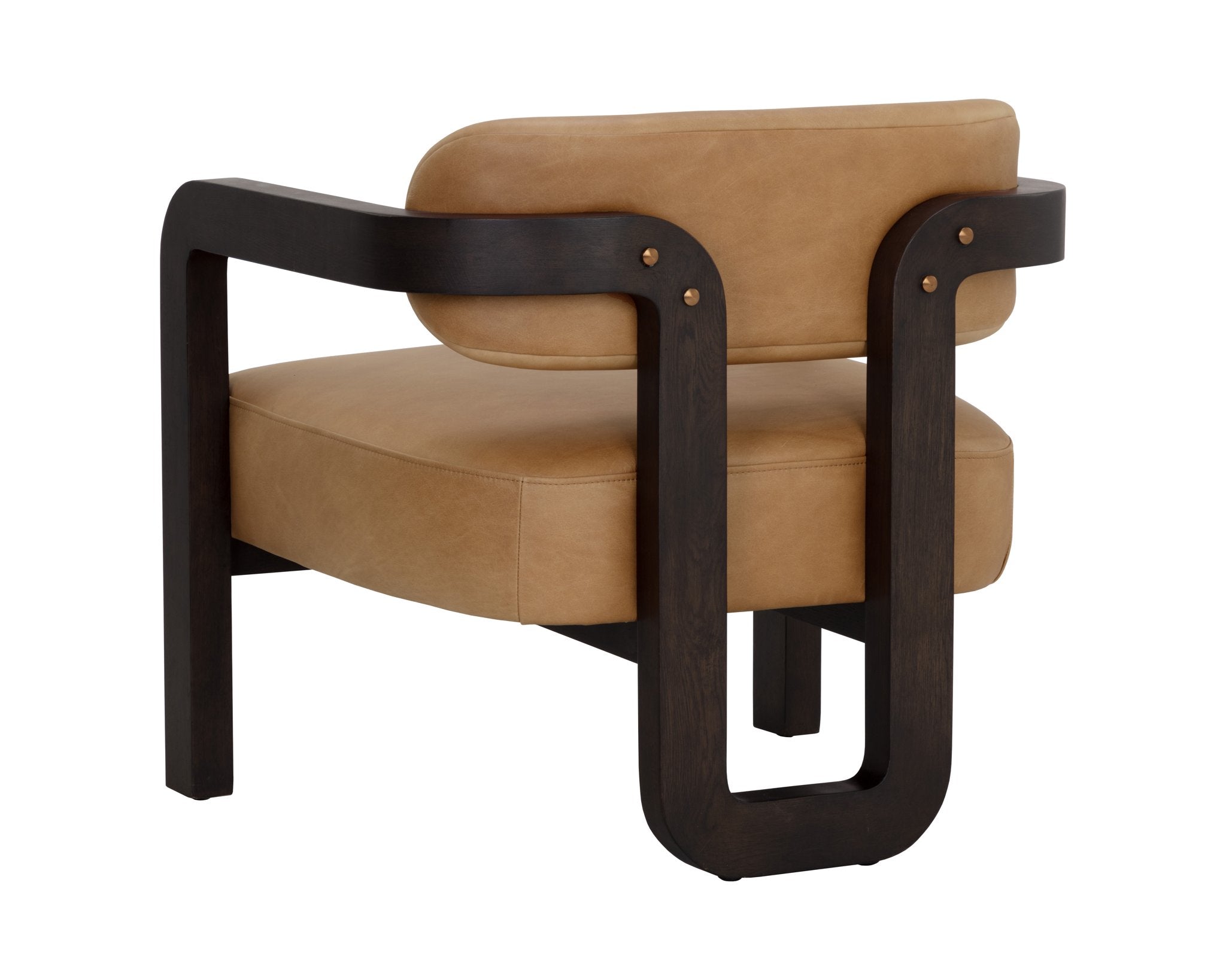 Sunpan Madrone Lounge Chair Brown Ludlow Sesame Leather