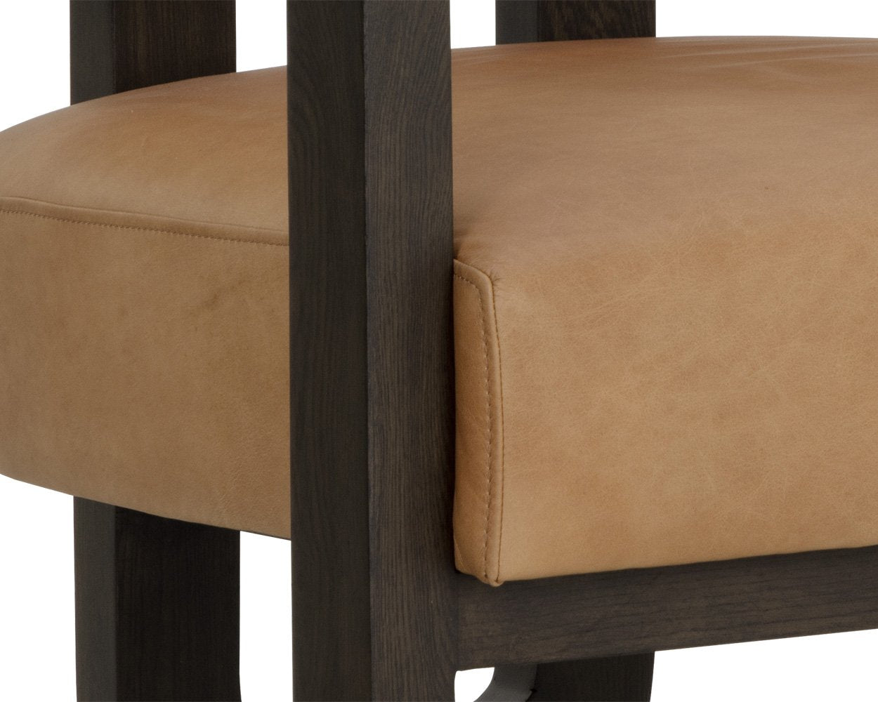 Sunpan Madrone Lounge Chair Brown Ludlow Sesame Leather