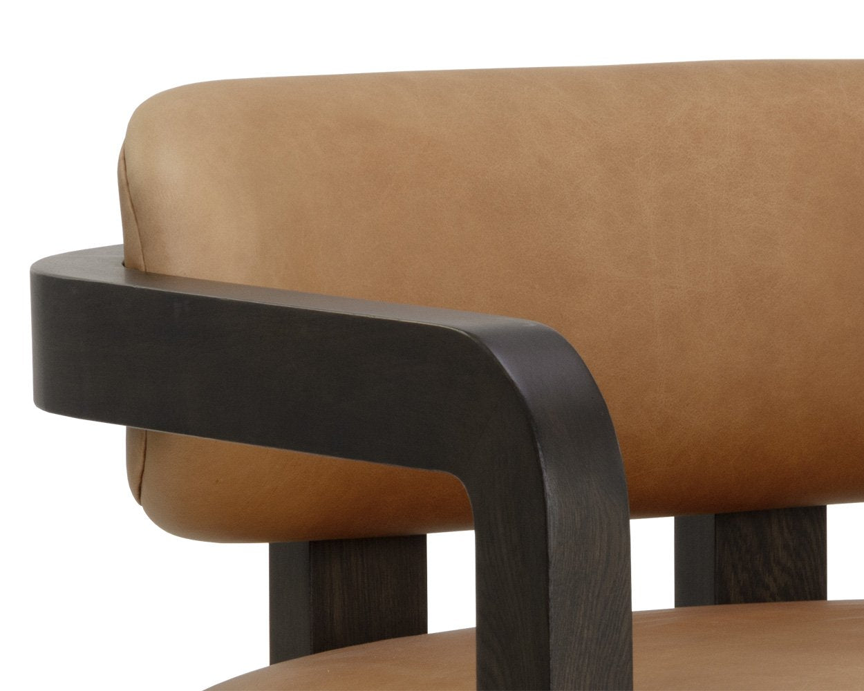 Sunpan Madrone Lounge Chair Brown Ludlow Sesame Leather