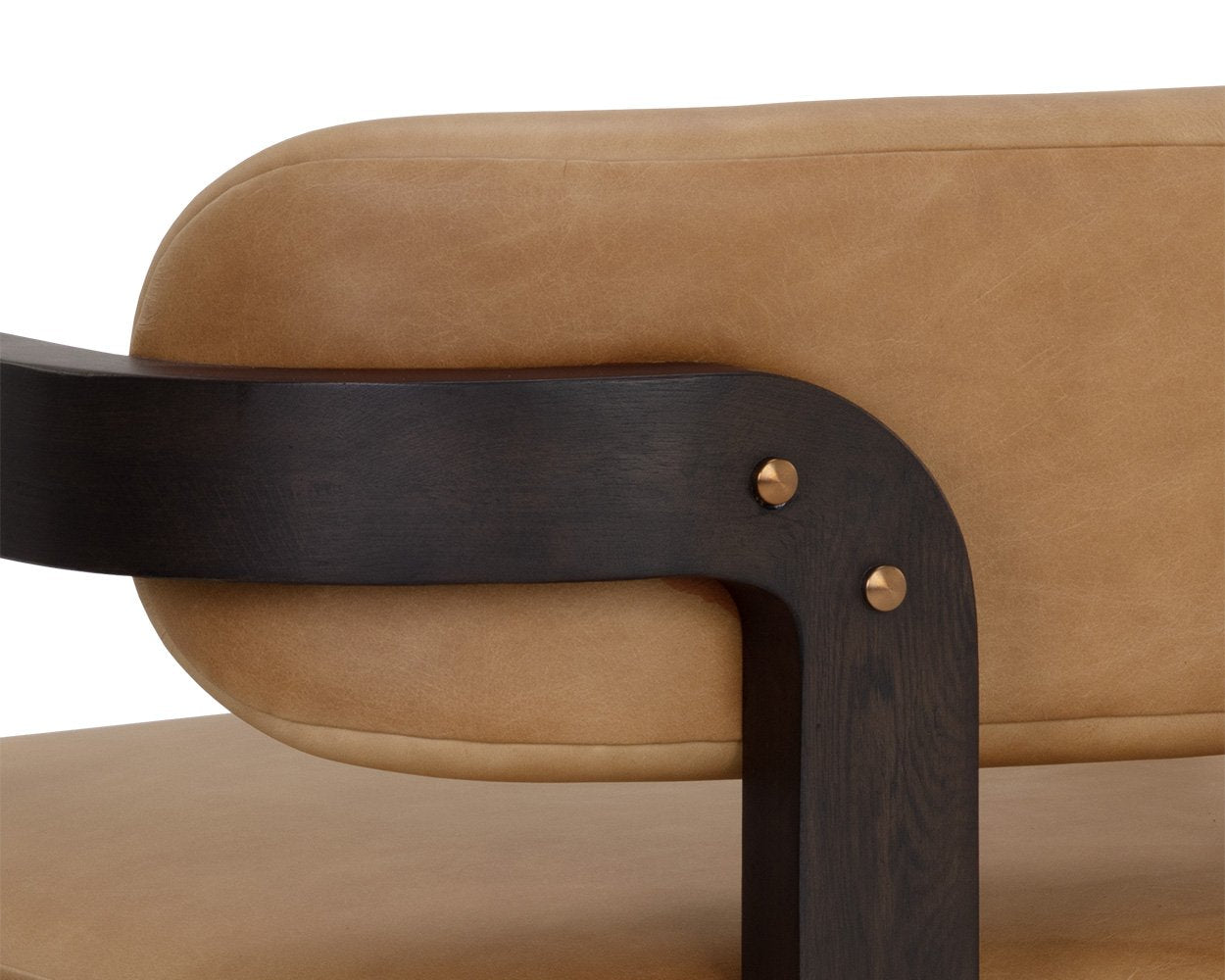 Sunpan Madrone Lounge Chair Brown Ludlow Sesame Leather