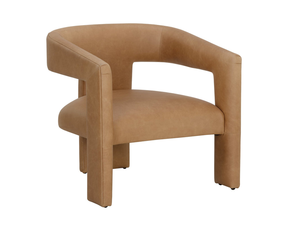 Sunpan Cobourg Lounge Chair Ludlow Sesame Leather