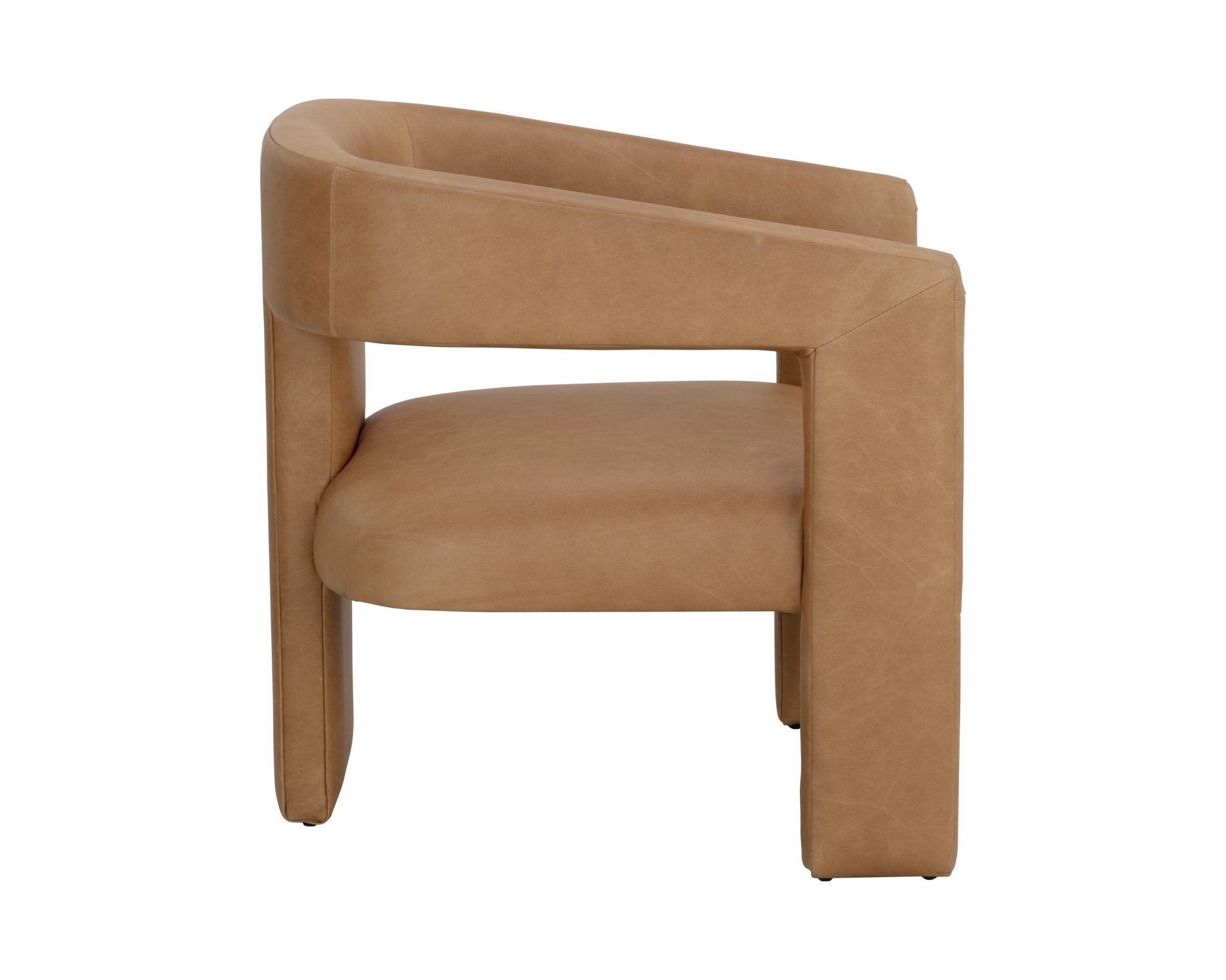 Sunpan Cobourg Lounge Chair Ludlow Sesame Leather