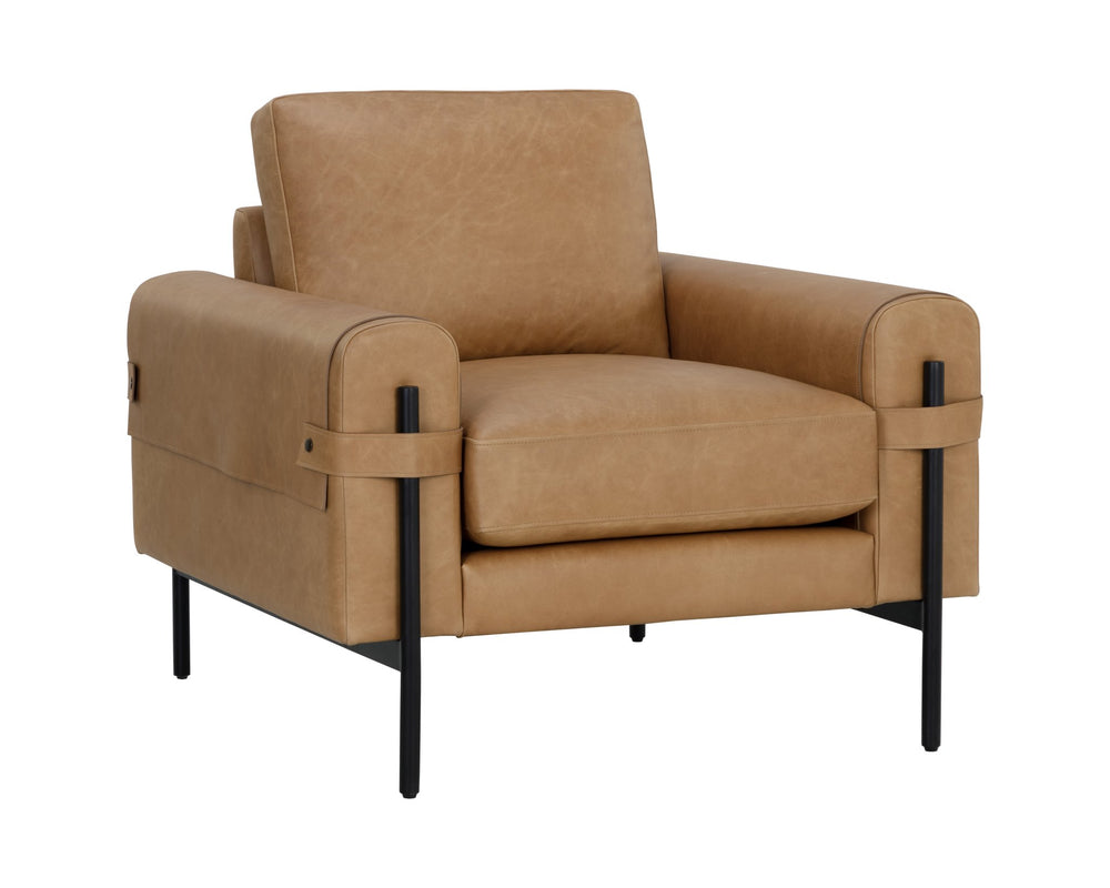 Sunpan Camus Armchair Ludlow Sesame Leather